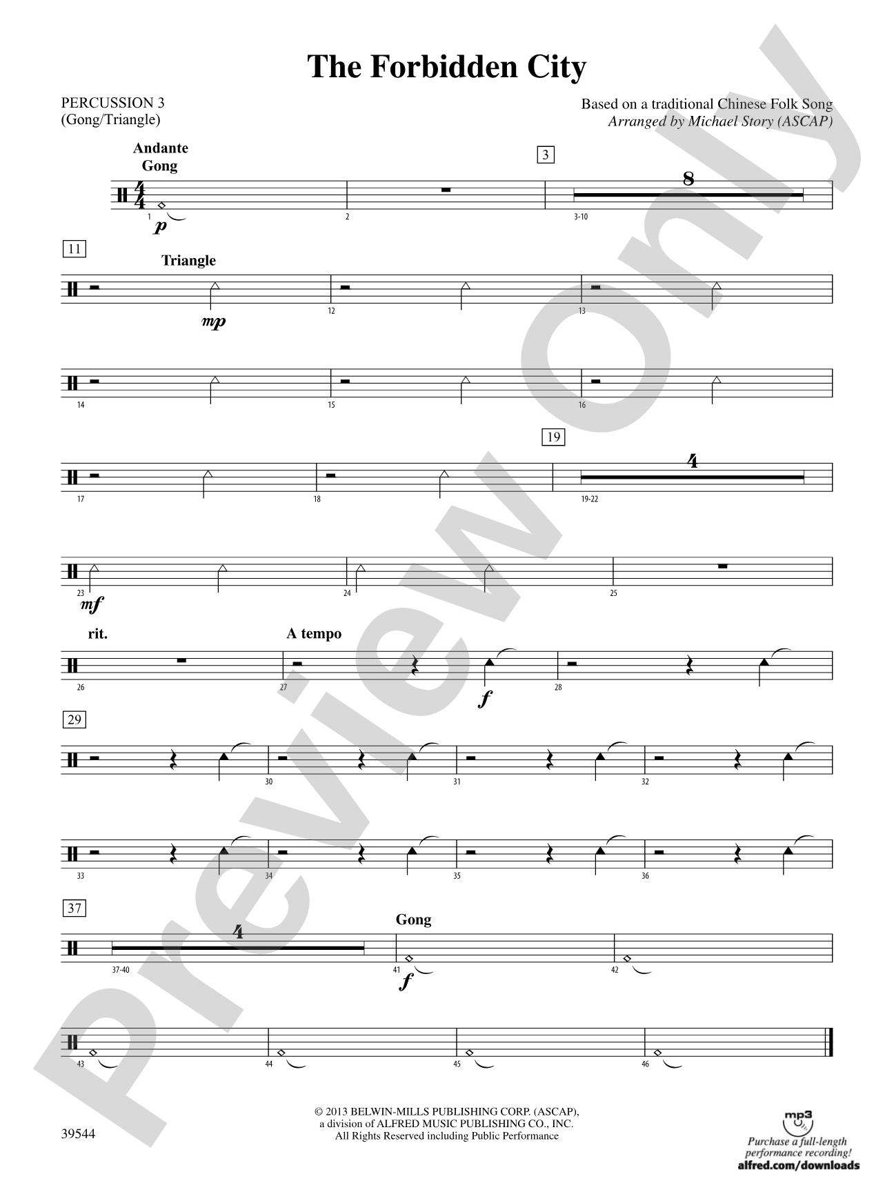 The Forbidden City: 3rd Percussion