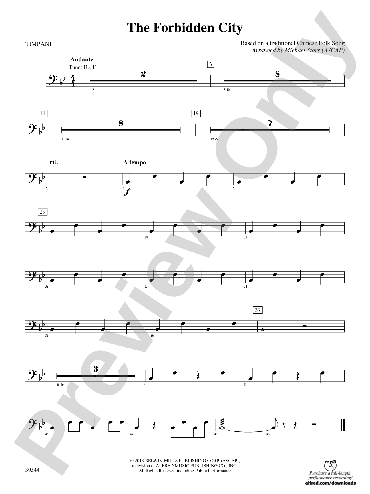 The Forbidden City: Timpani