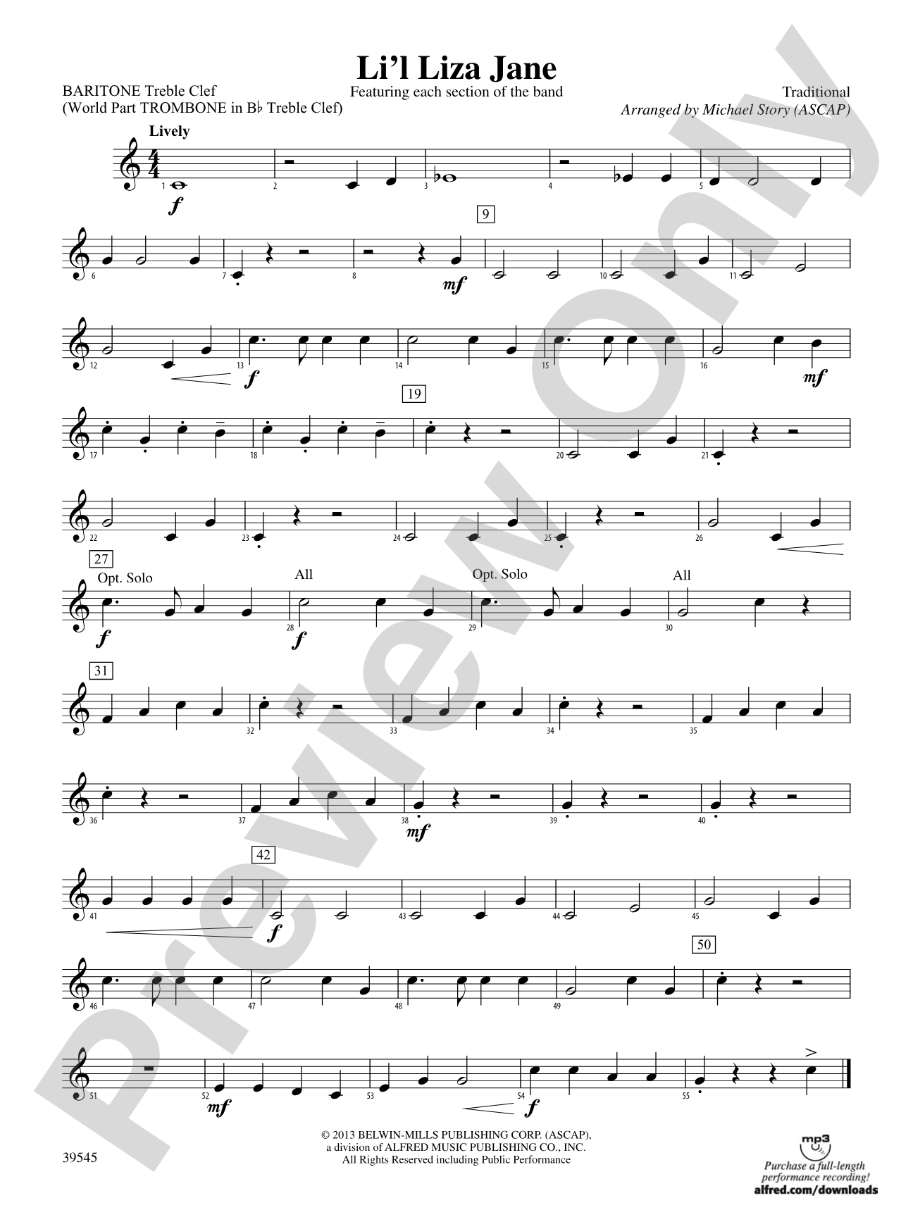 Li'l Liza Jane: Baritone T.C.