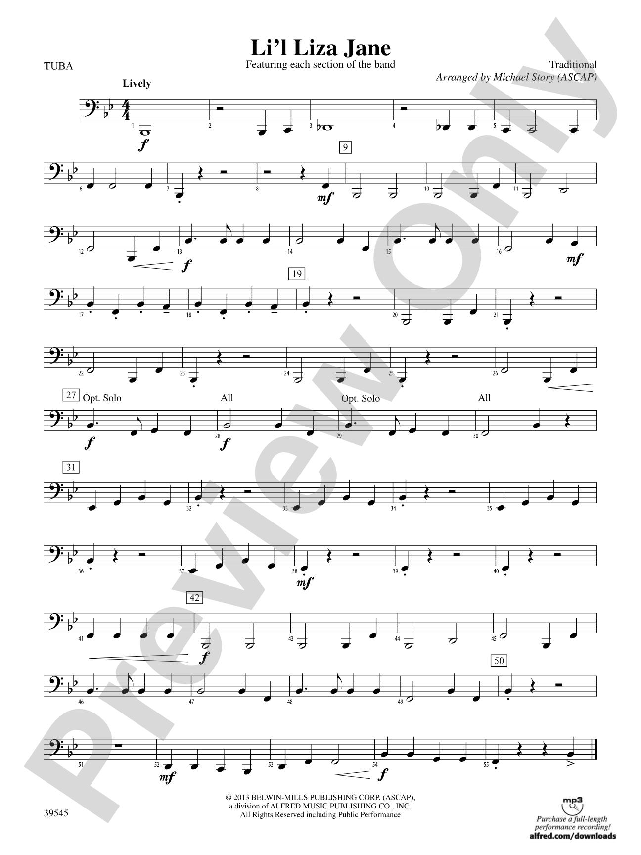 Li'l Liza Jane: Tuba