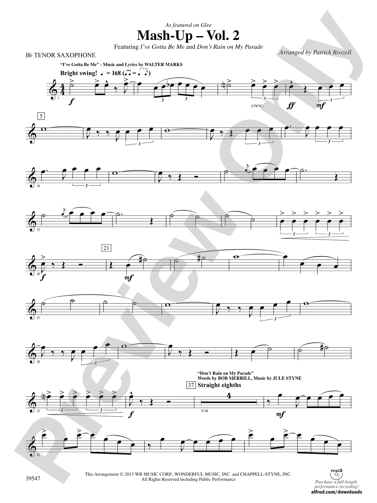 Mash-Up – Vol. 2: B-flat Tenor Saxophone
