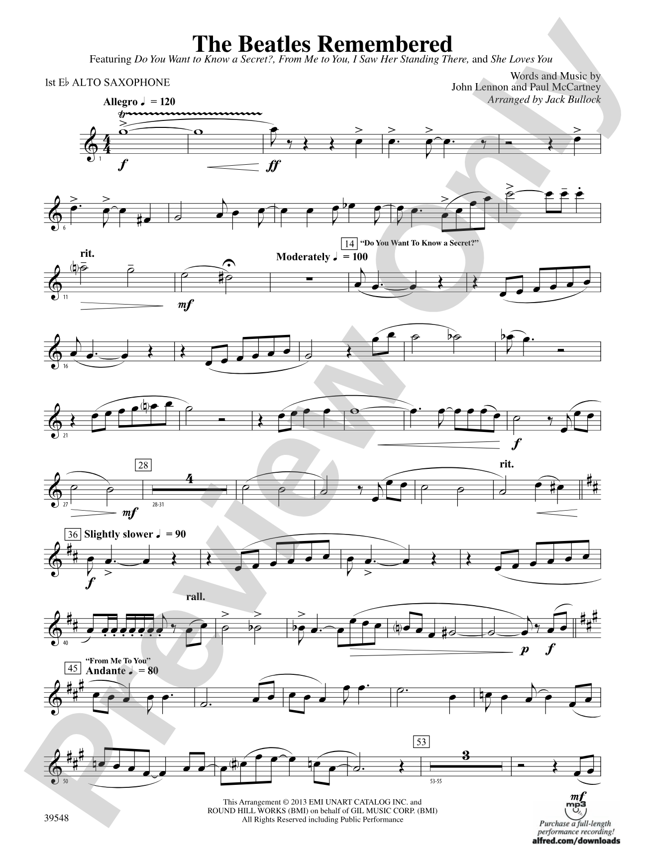 The Beatles Remembered: E-flat Alto Saxophone