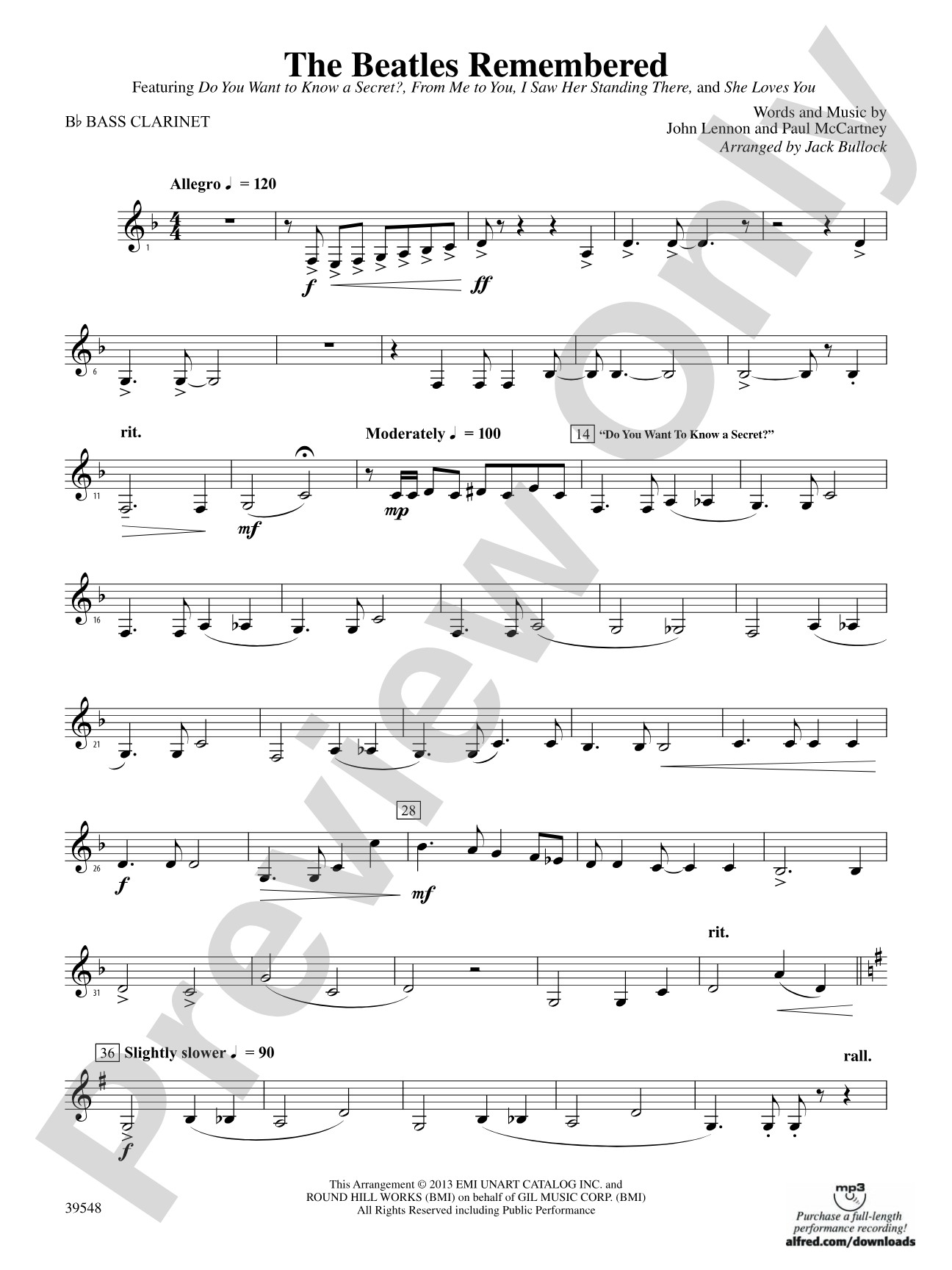 The Beatles Remembered: B-flat Bass Clarinet