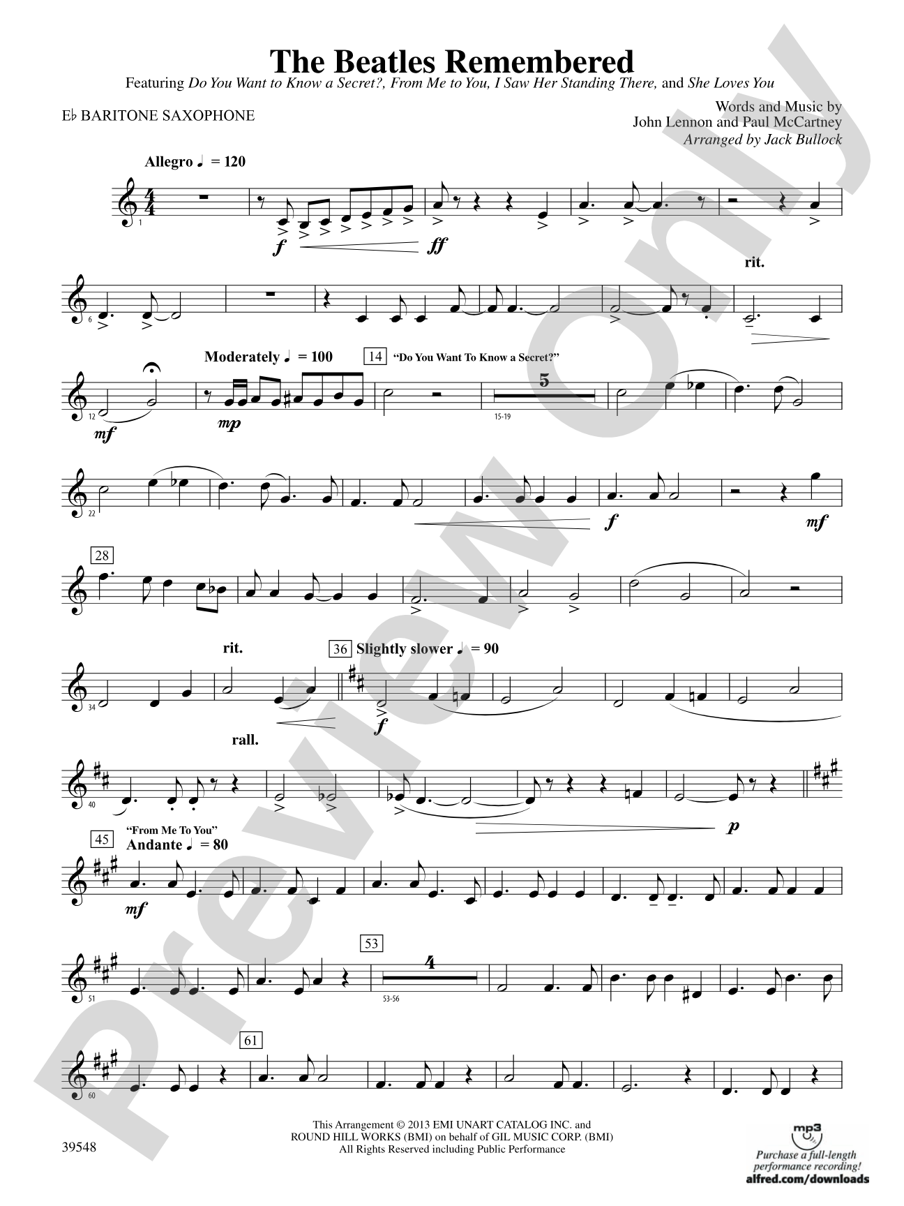 The Beatles Remembered: E-flat Baritone Saxophone