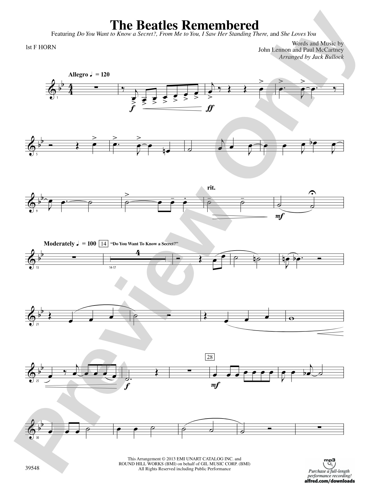 The Beatles Remembered: 1st F Horn