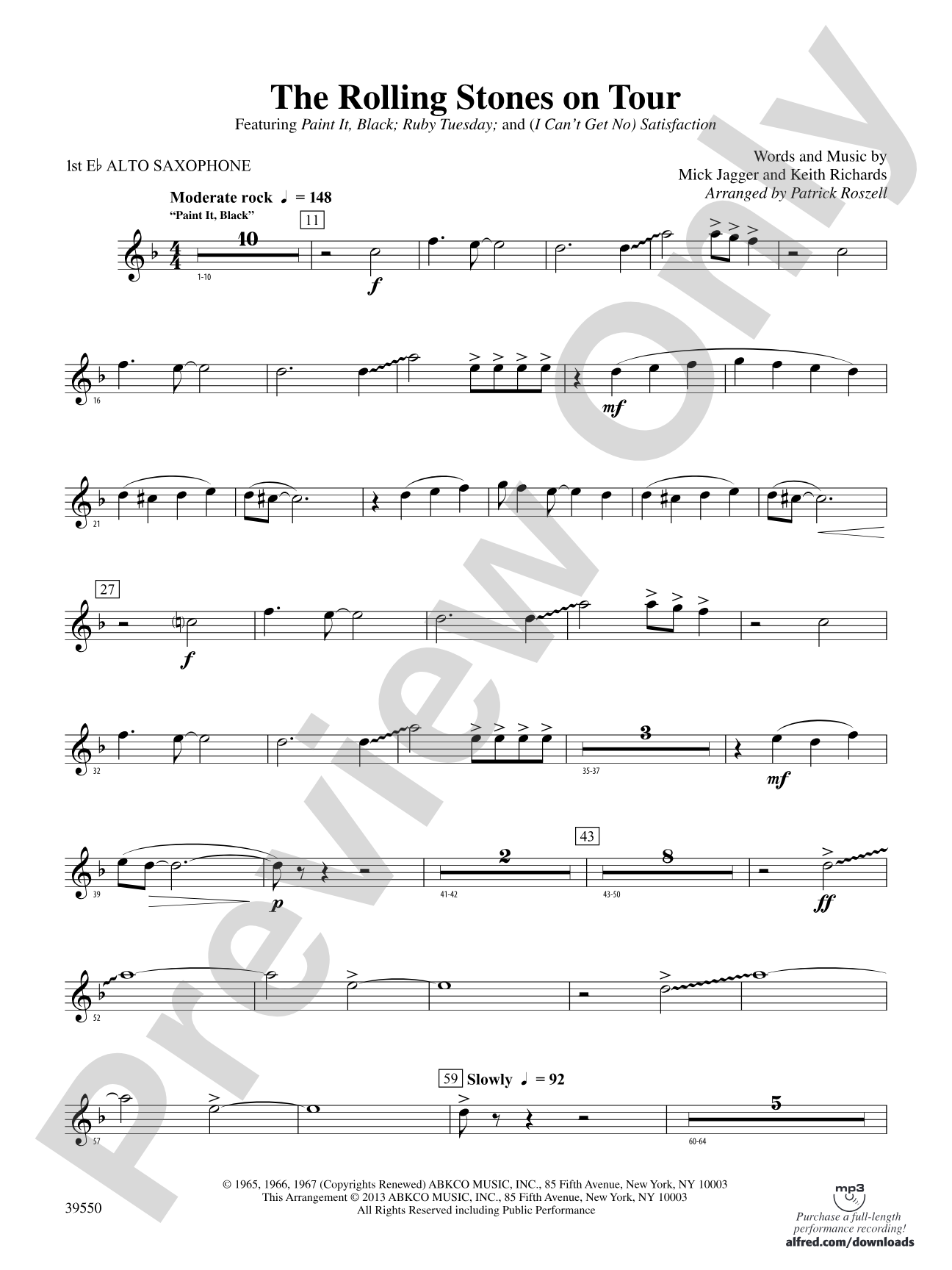 The Rolling Stones on Tour: E-flat Alto Saxophone