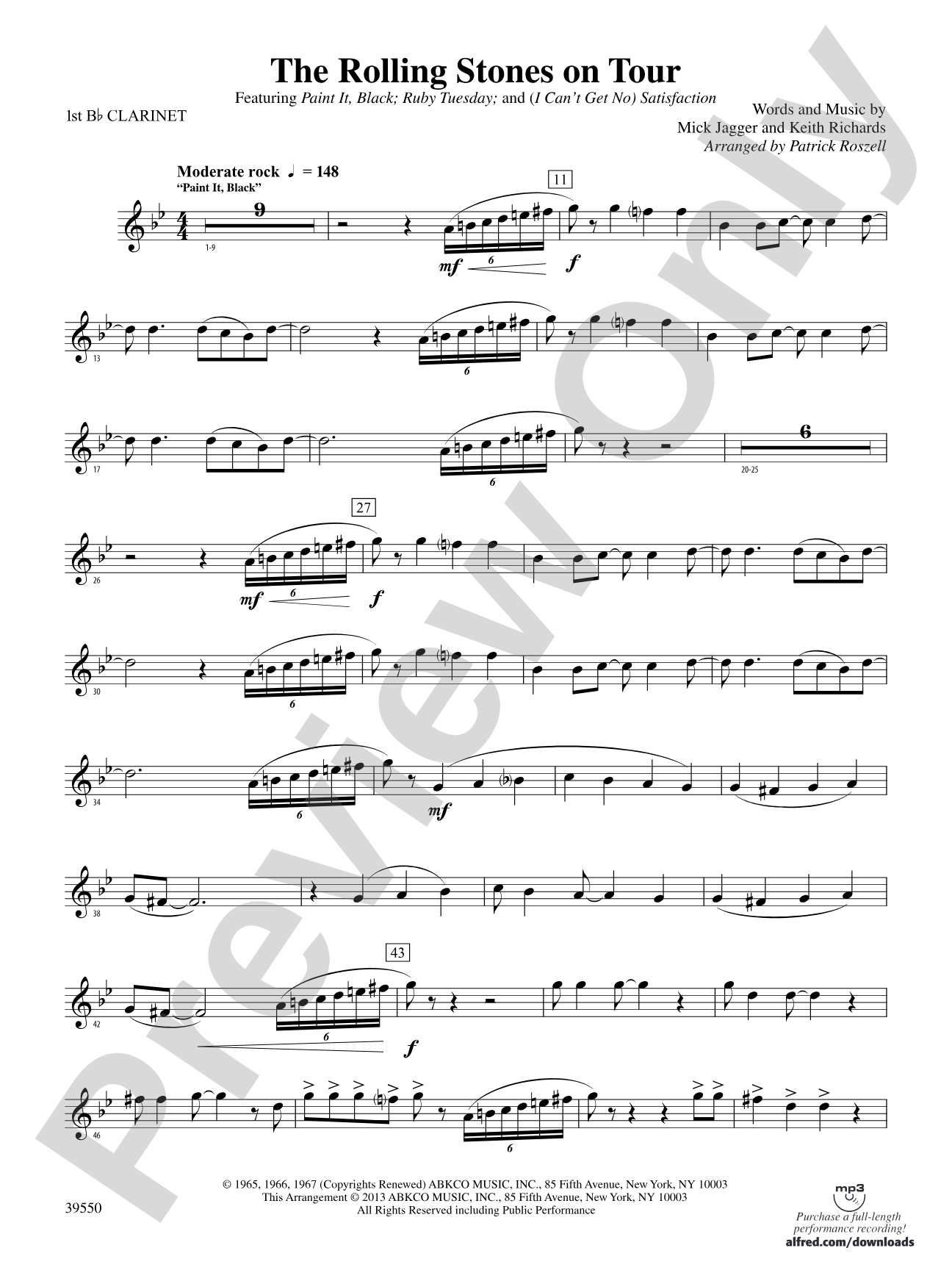 The Rolling Stones on Tour: 1st B-flat Clarinet