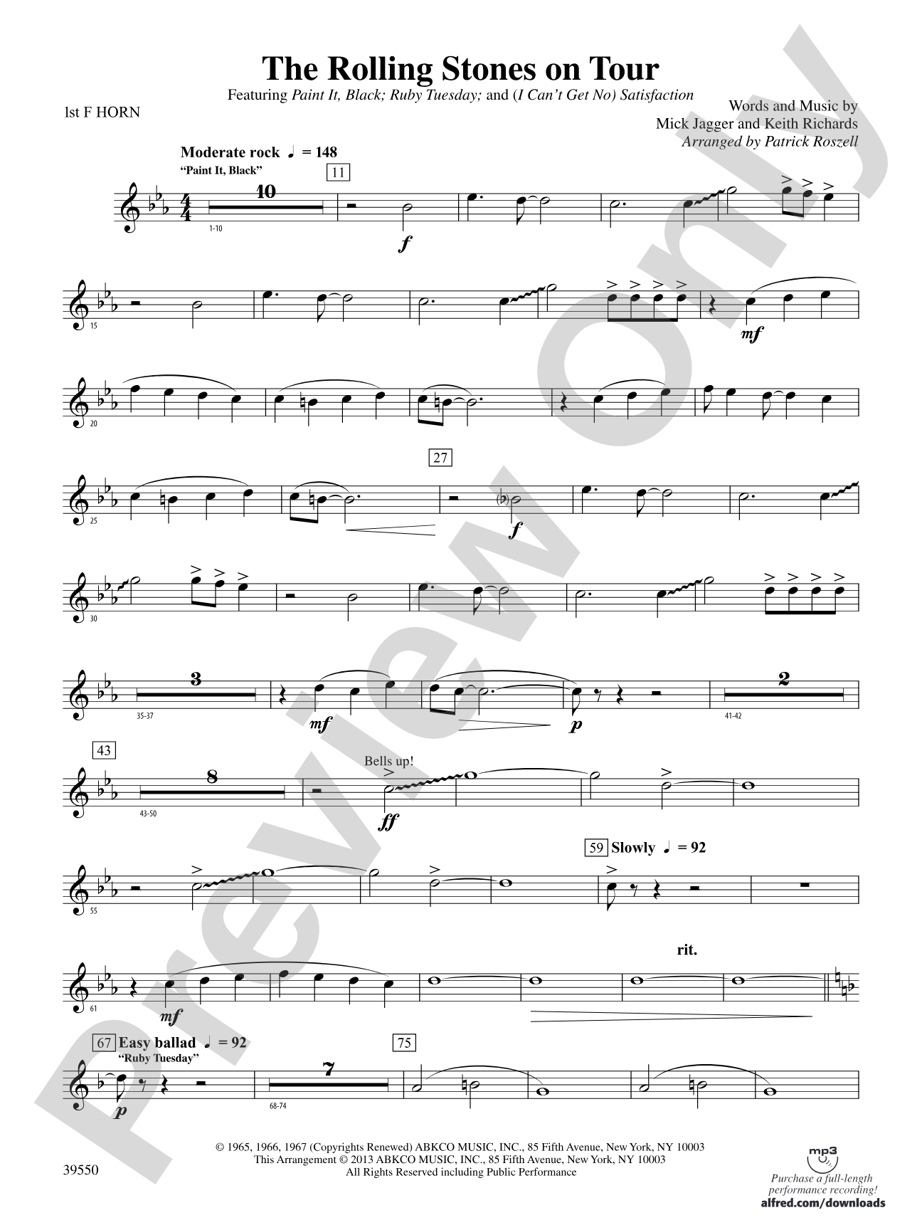 The Rolling Stones on Tour: 1st F Horn