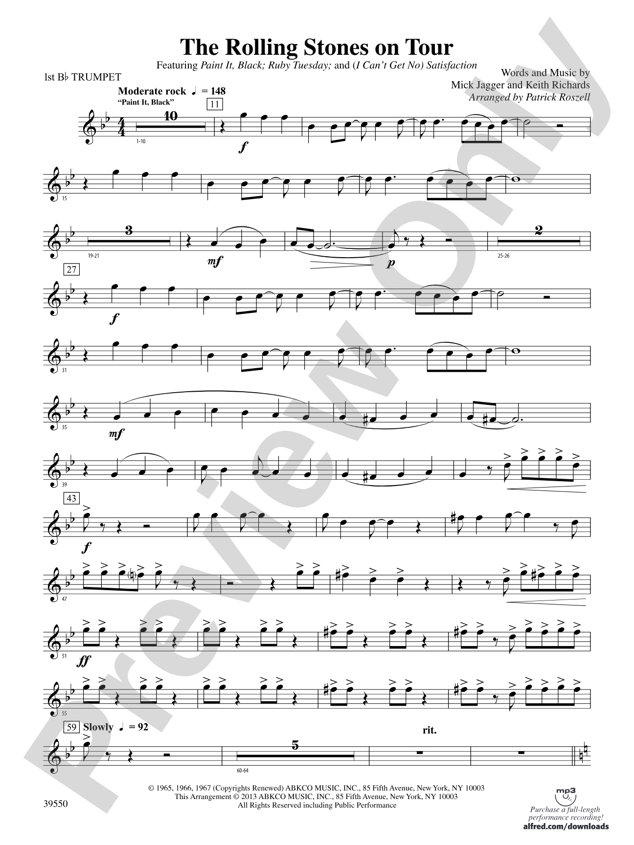 The Rolling Stones on Tour: 1st B-flat Trumpet