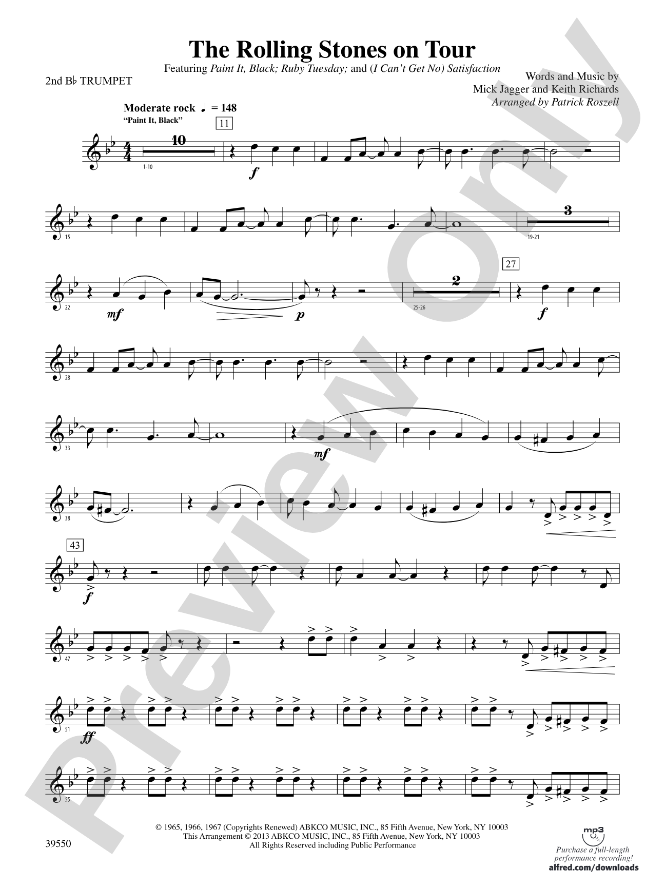 The Rolling Stones on Tour: 2nd B-flat Trumpet