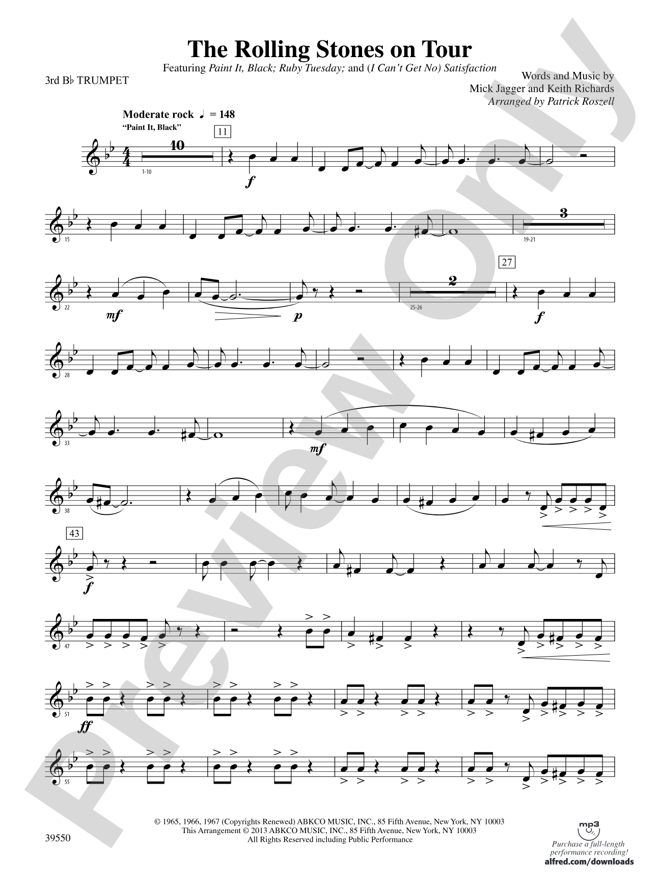 The Rolling Stones on Tour: 3rd B-flat Trumpet