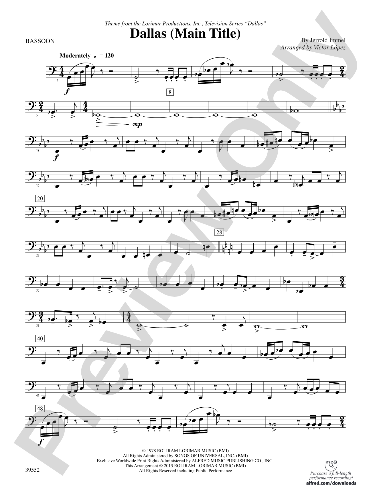 Dallas (Main Title): Bassoon