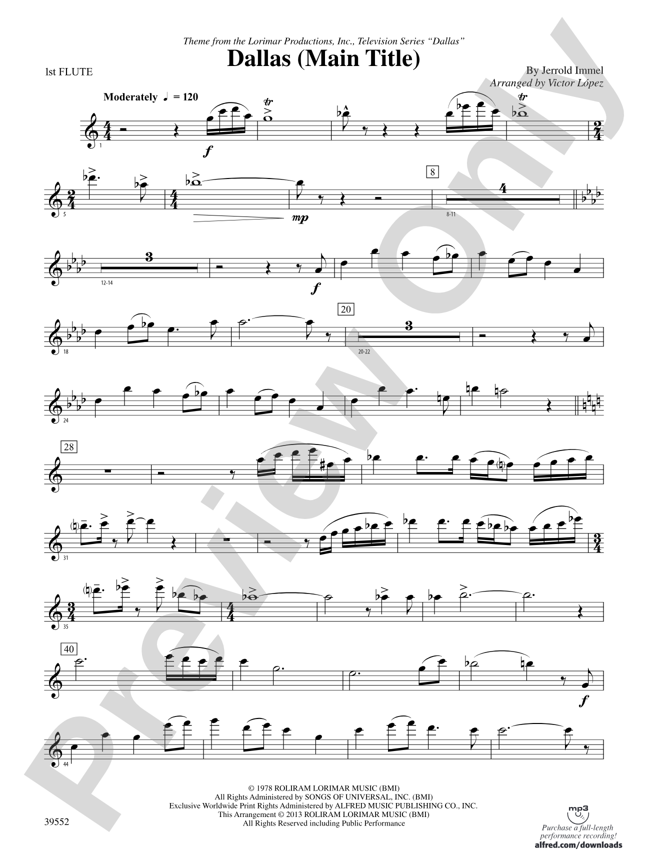 Dallas (Main Title): Flute