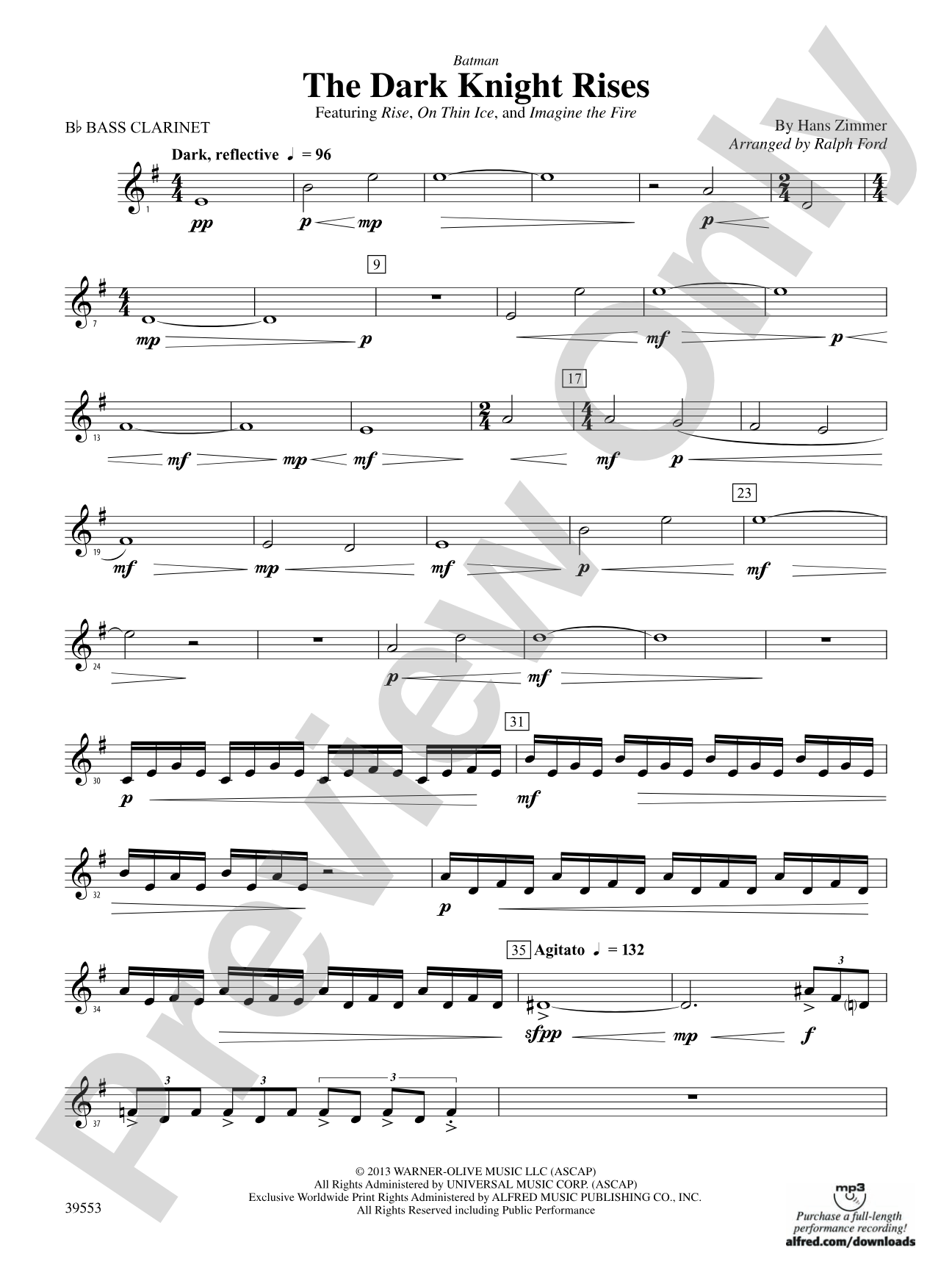 Batman: The Dark Knight Rises: B-flat Bass Clarinet