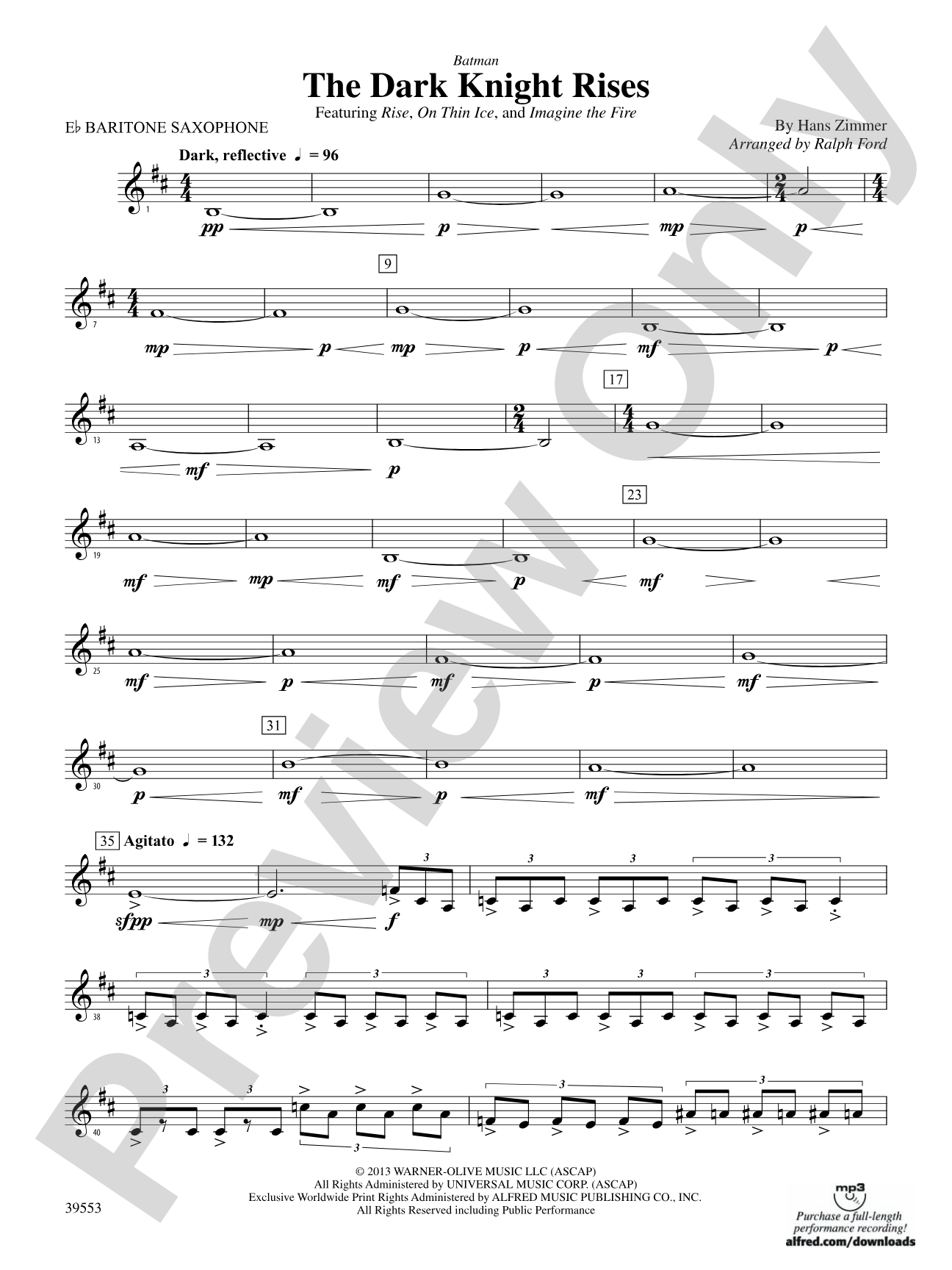 Batman: The Dark Knight Rises: E-flat Baritone Saxophone