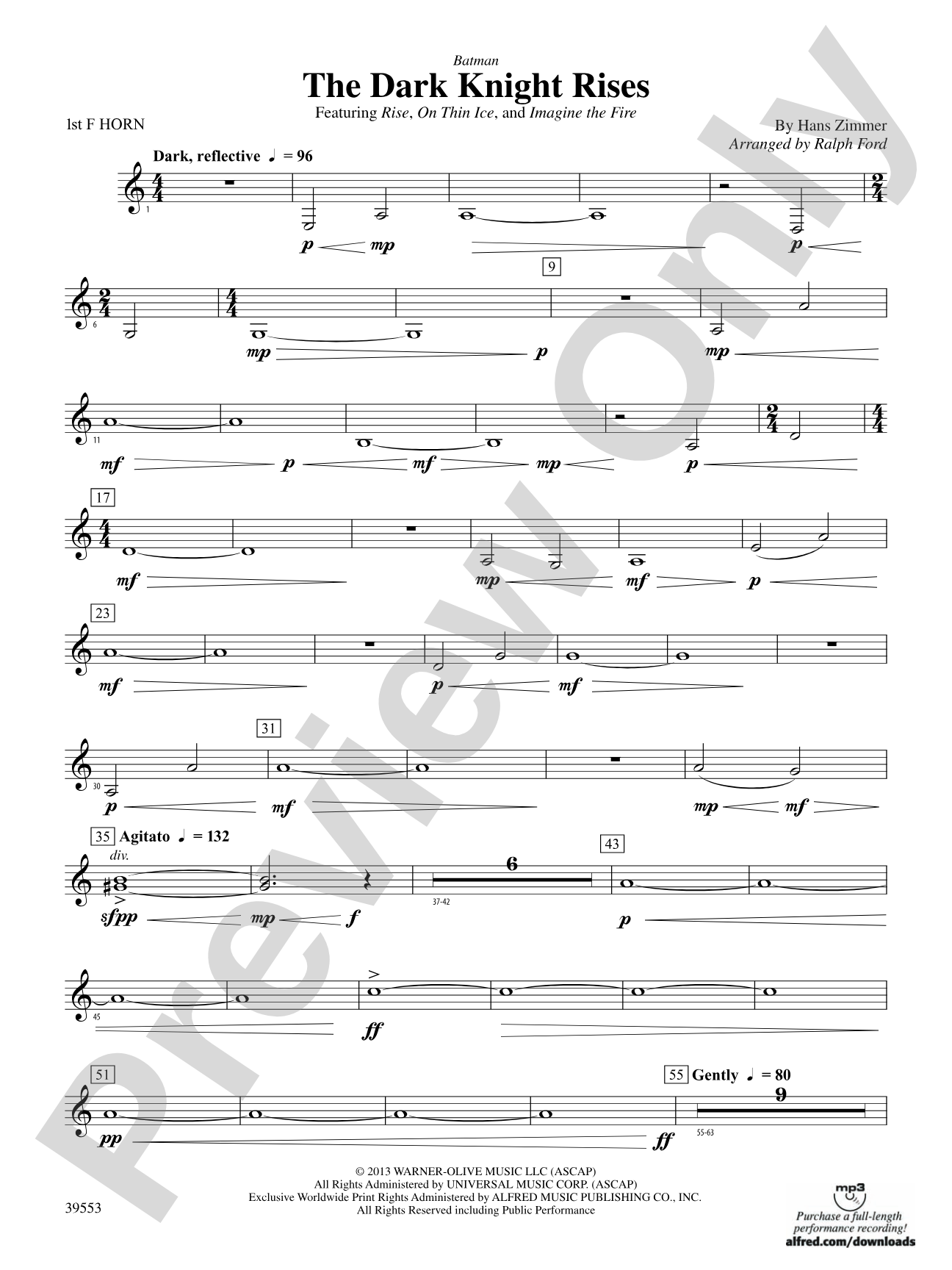Batman: The Dark Knight Rises: 1st F Horn