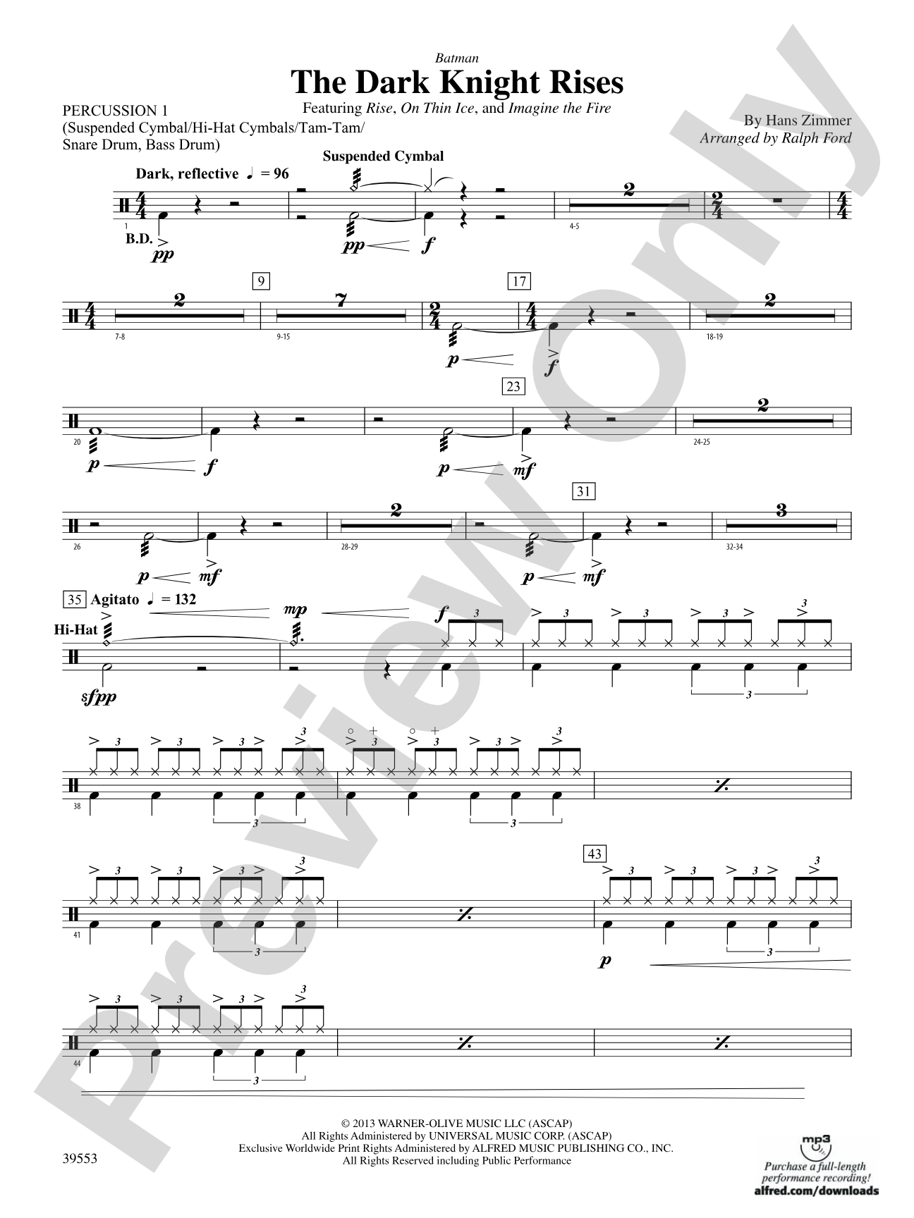 Batman: The Dark Knight Rises: 1st Percussion