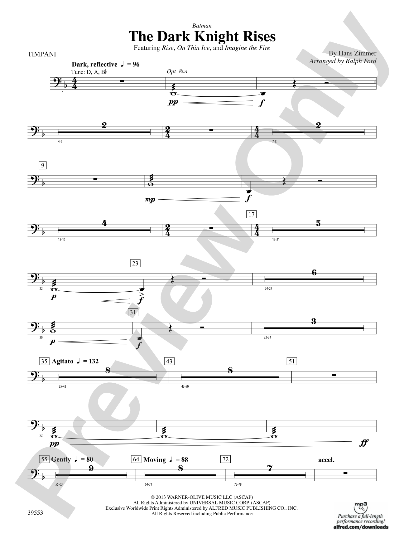 Batman: The Dark Knight Rises: Timpani