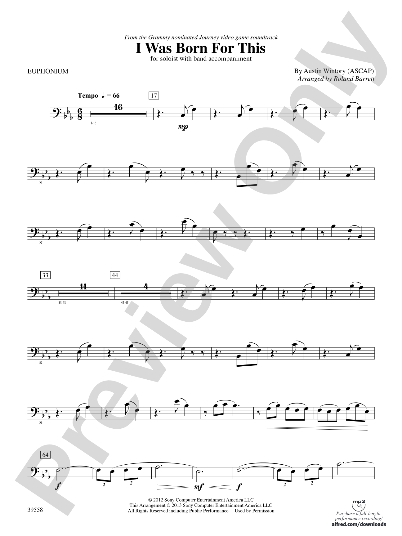 I Was Born for This: Baritone B.C.