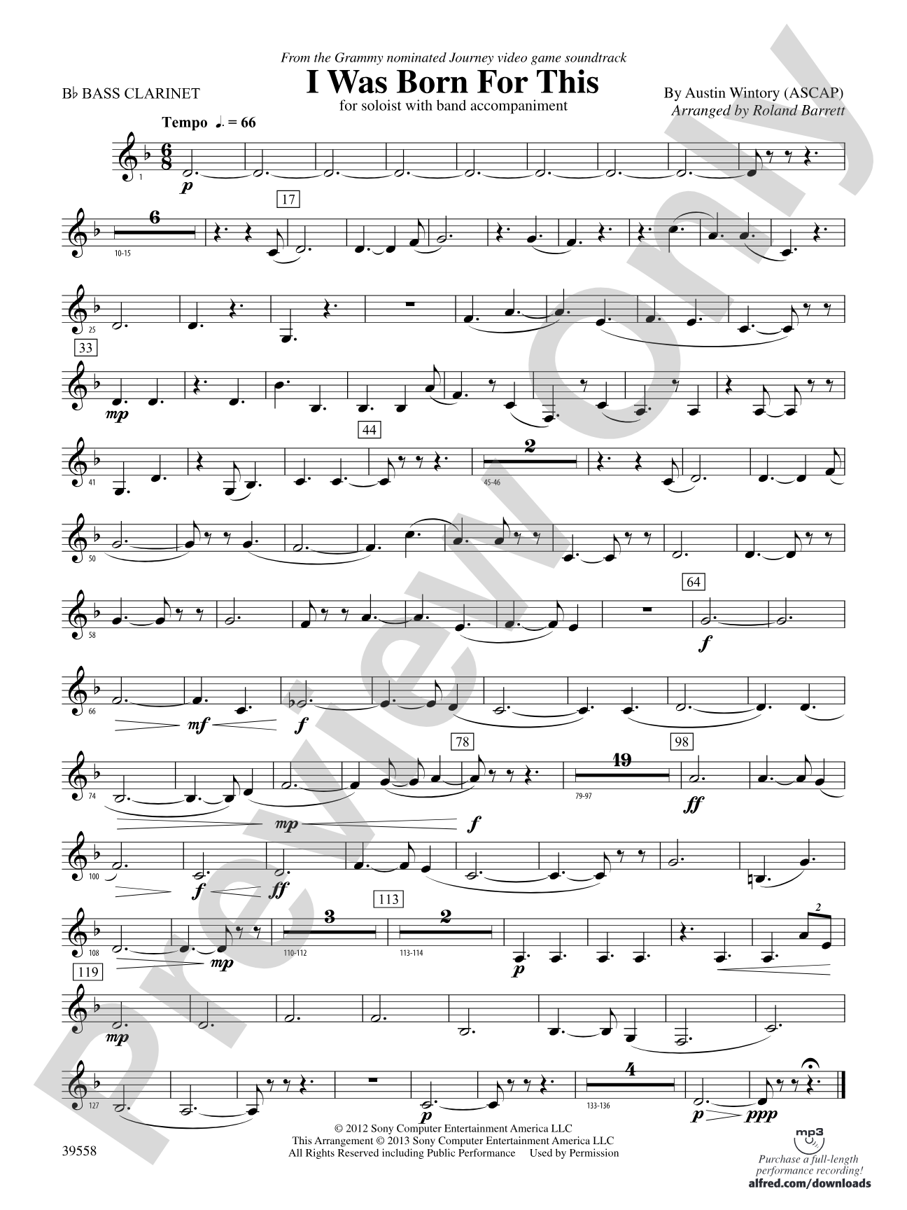 I Was Born for This: B-flat Bass Clarinet