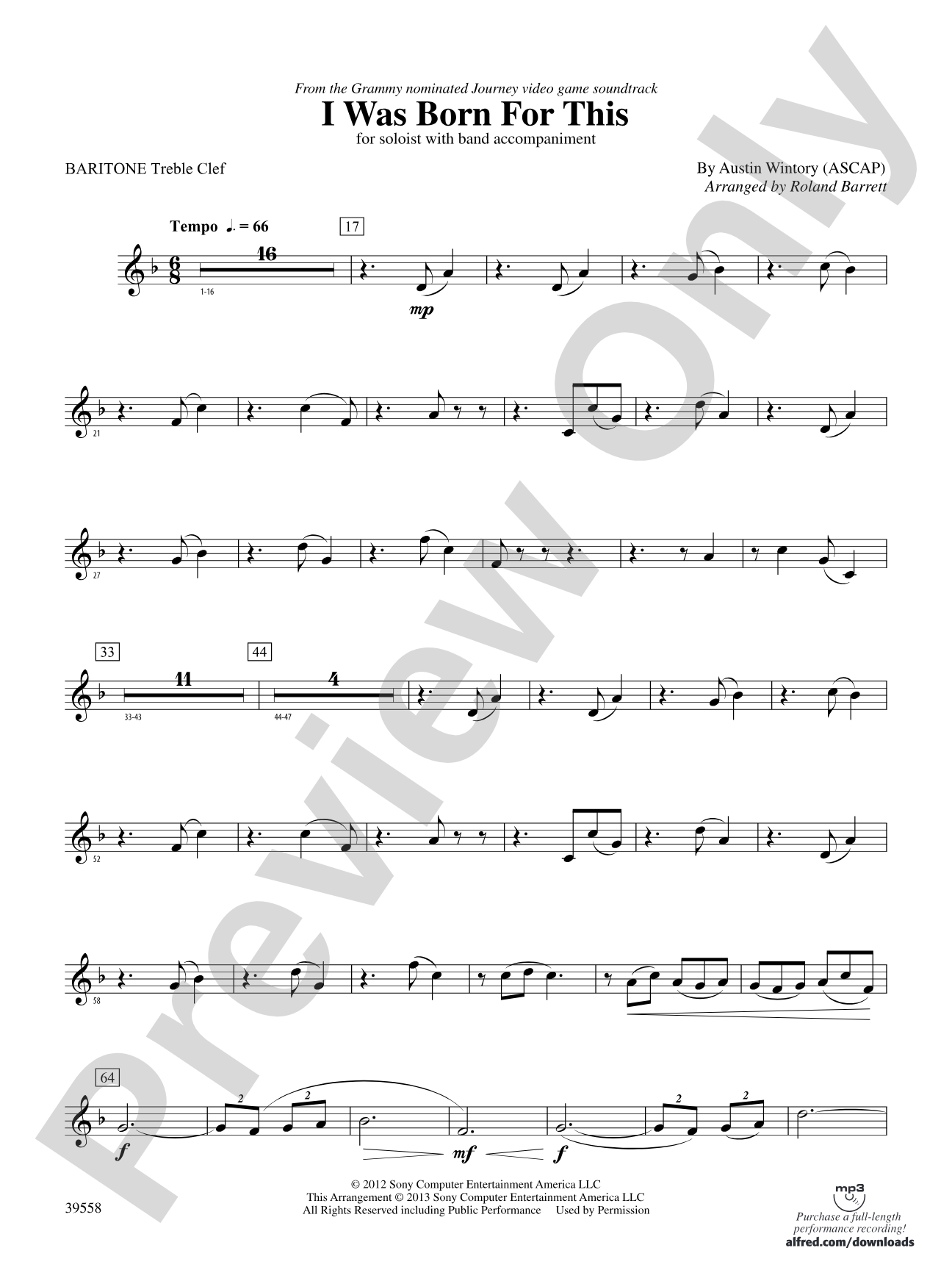 I Was Born for This: Baritone T.C.
