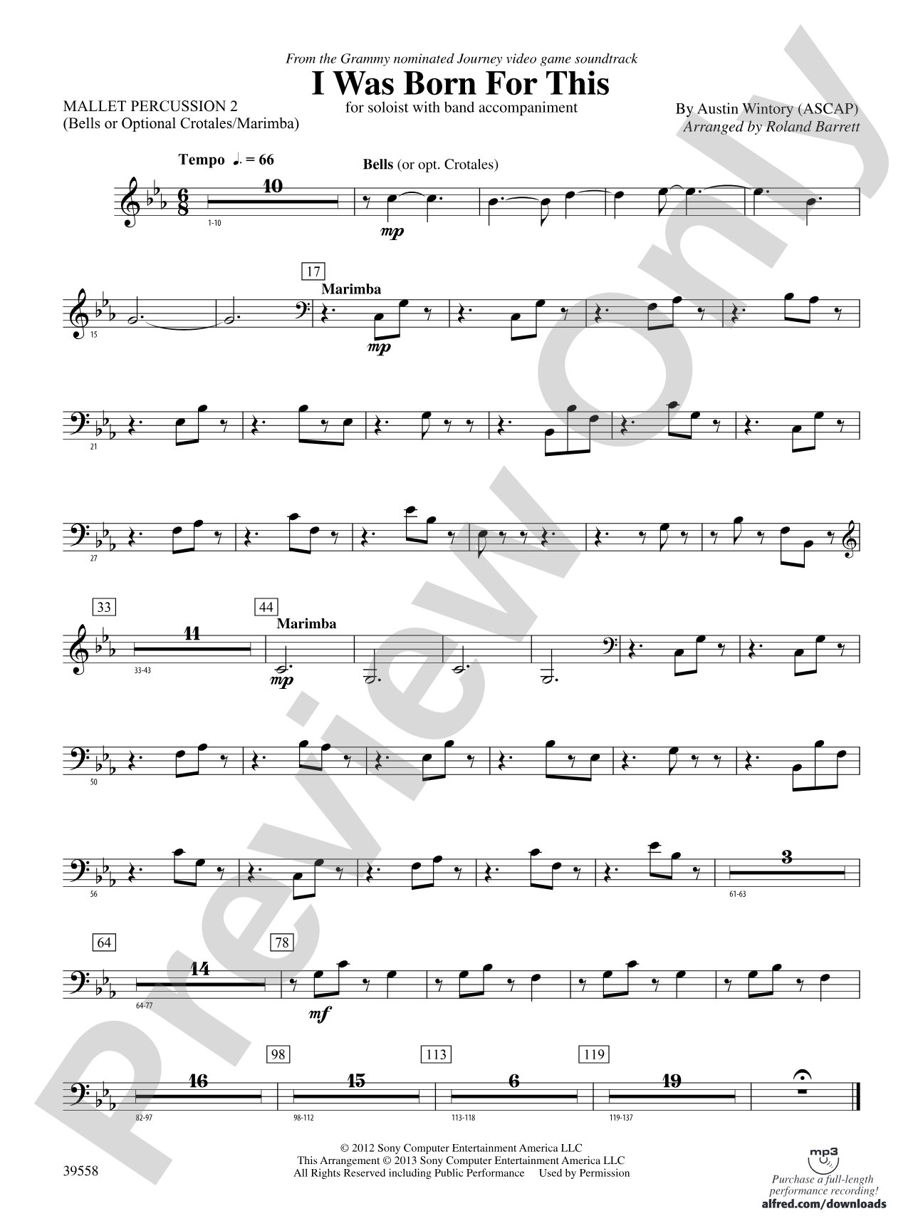 I Was Born for This: 2nd Mallet Percussion