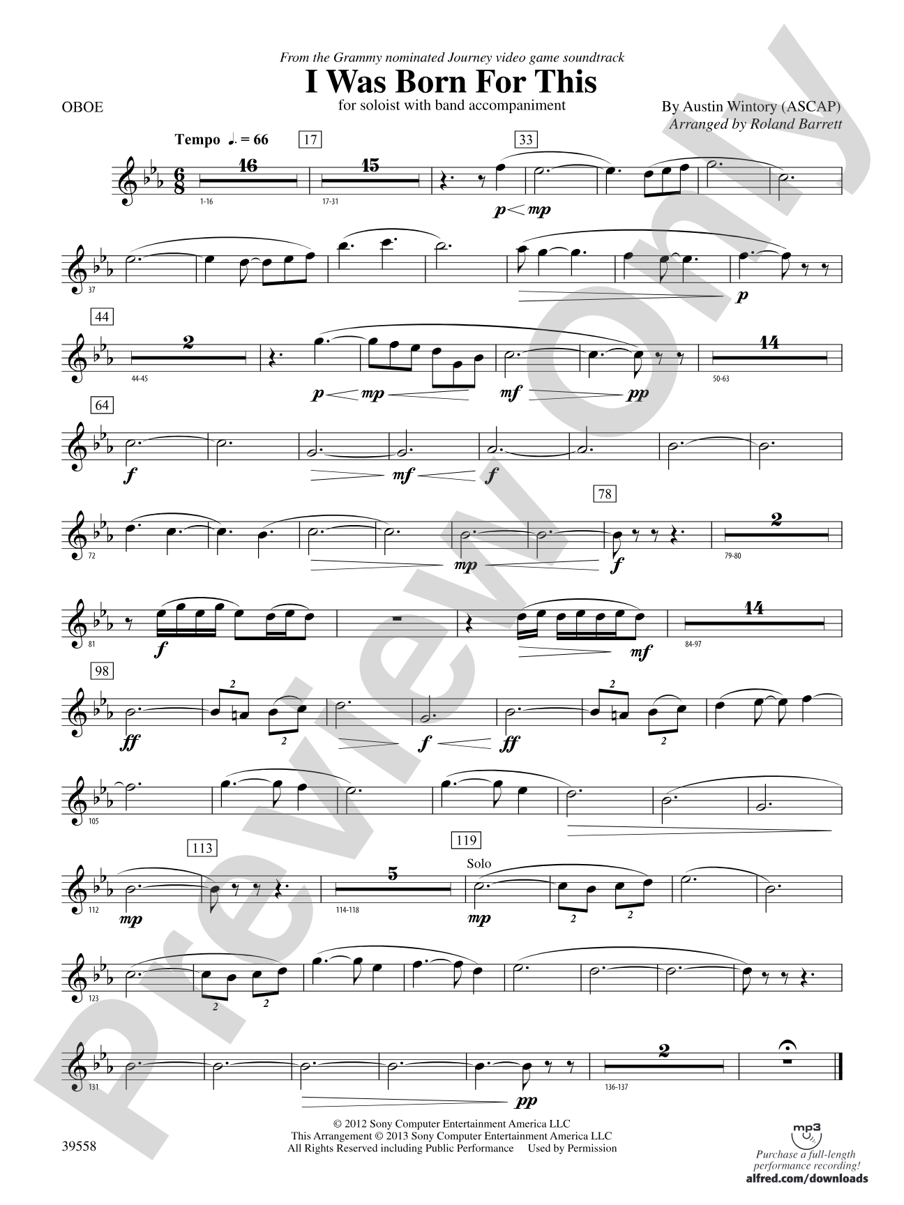 I Was Born for This: Oboe