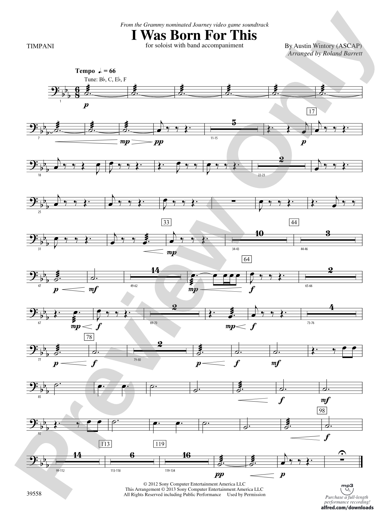 I Was Born for This: Timpani