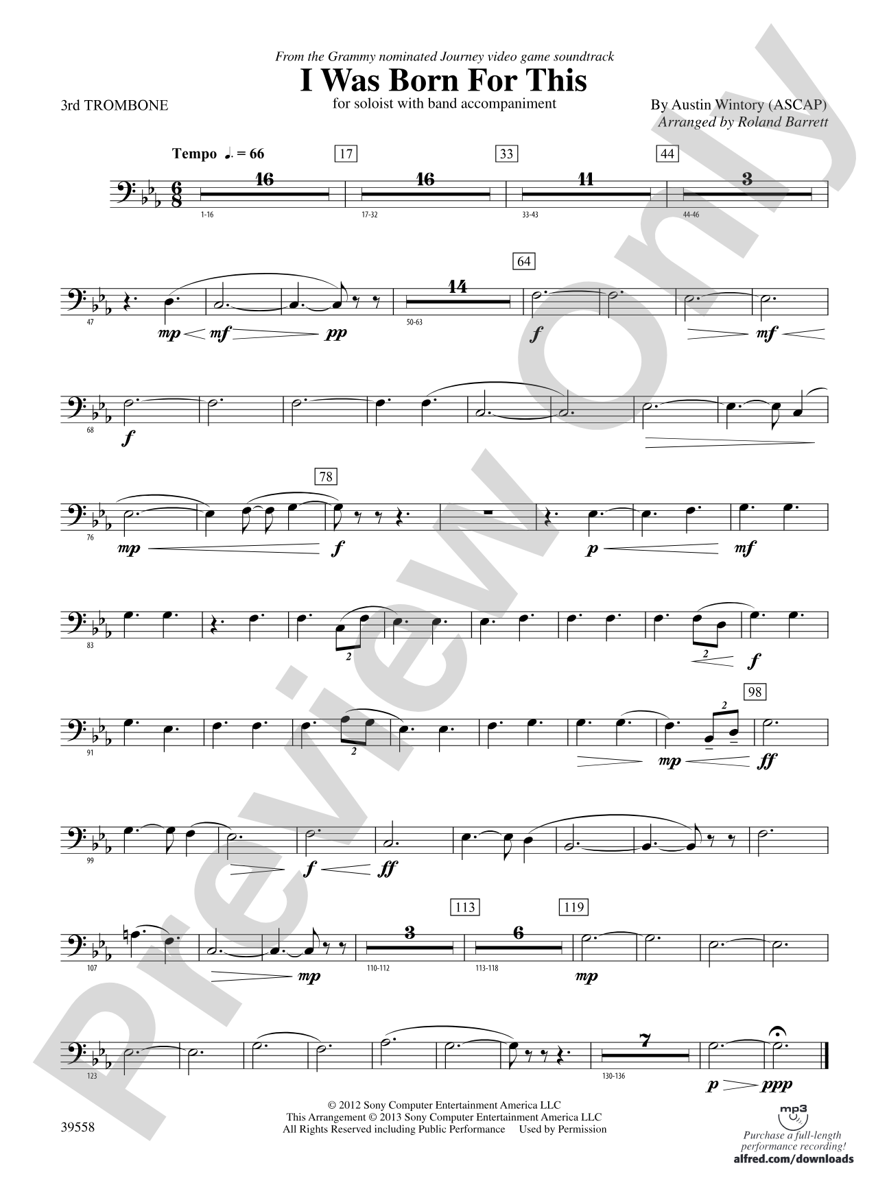 I Was Born for This: 3rd Trombone