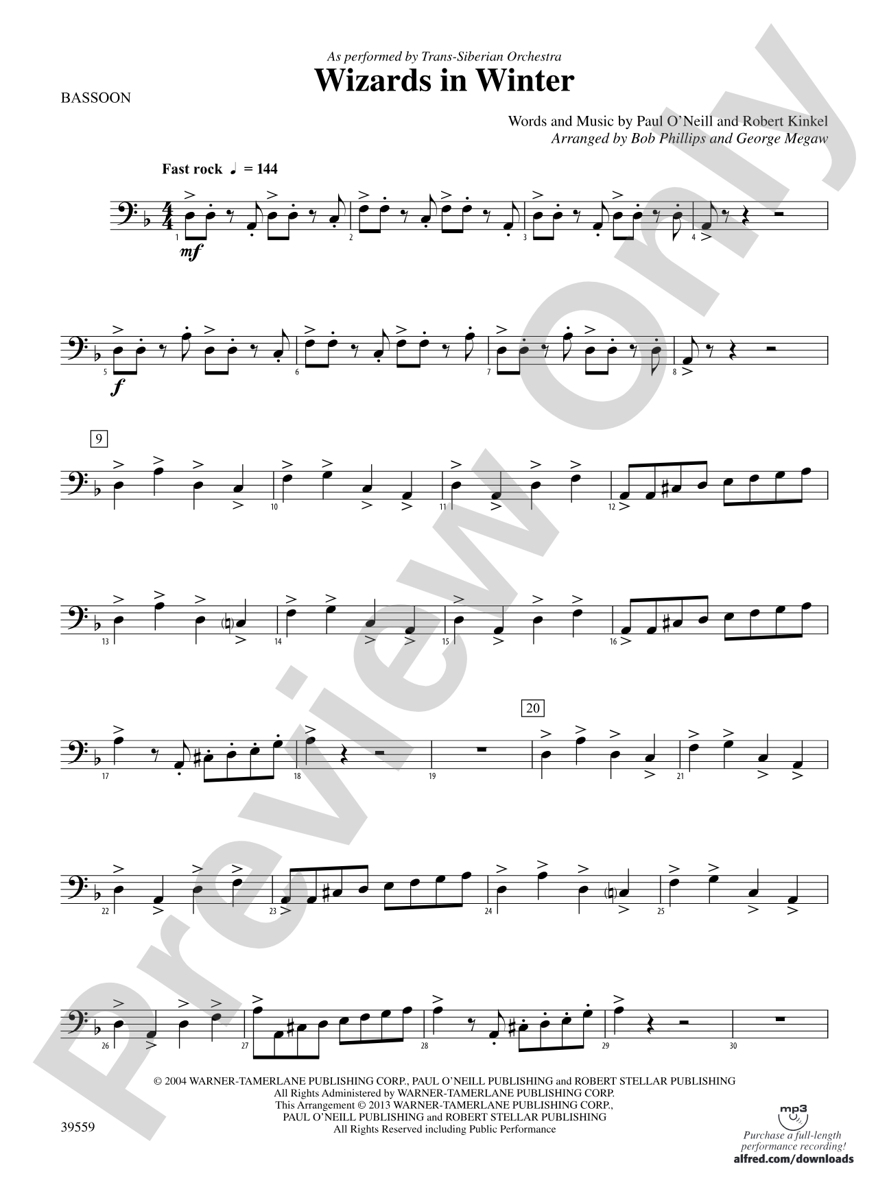 Wizards in Winter: Bassoon