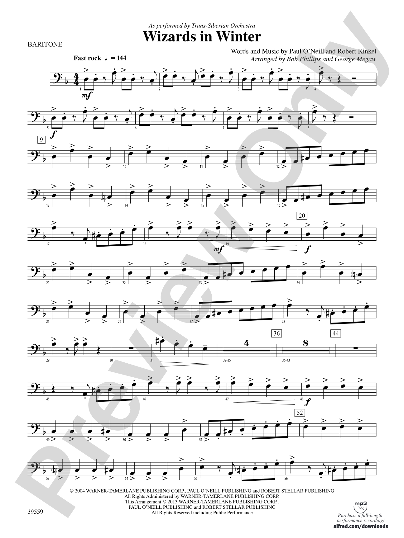 Wizards in Winter: Baritone B.C.