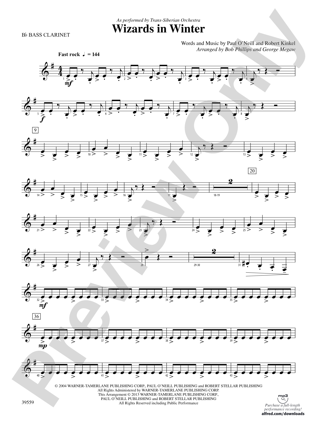 Wizards in Winter: B-flat Bass Clarinet