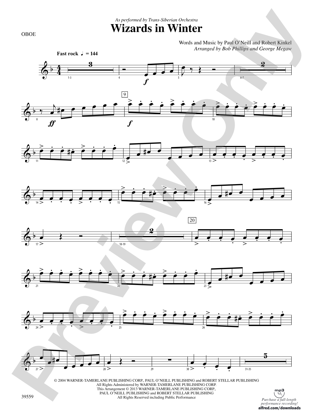 Wizards in Winter: Oboe
