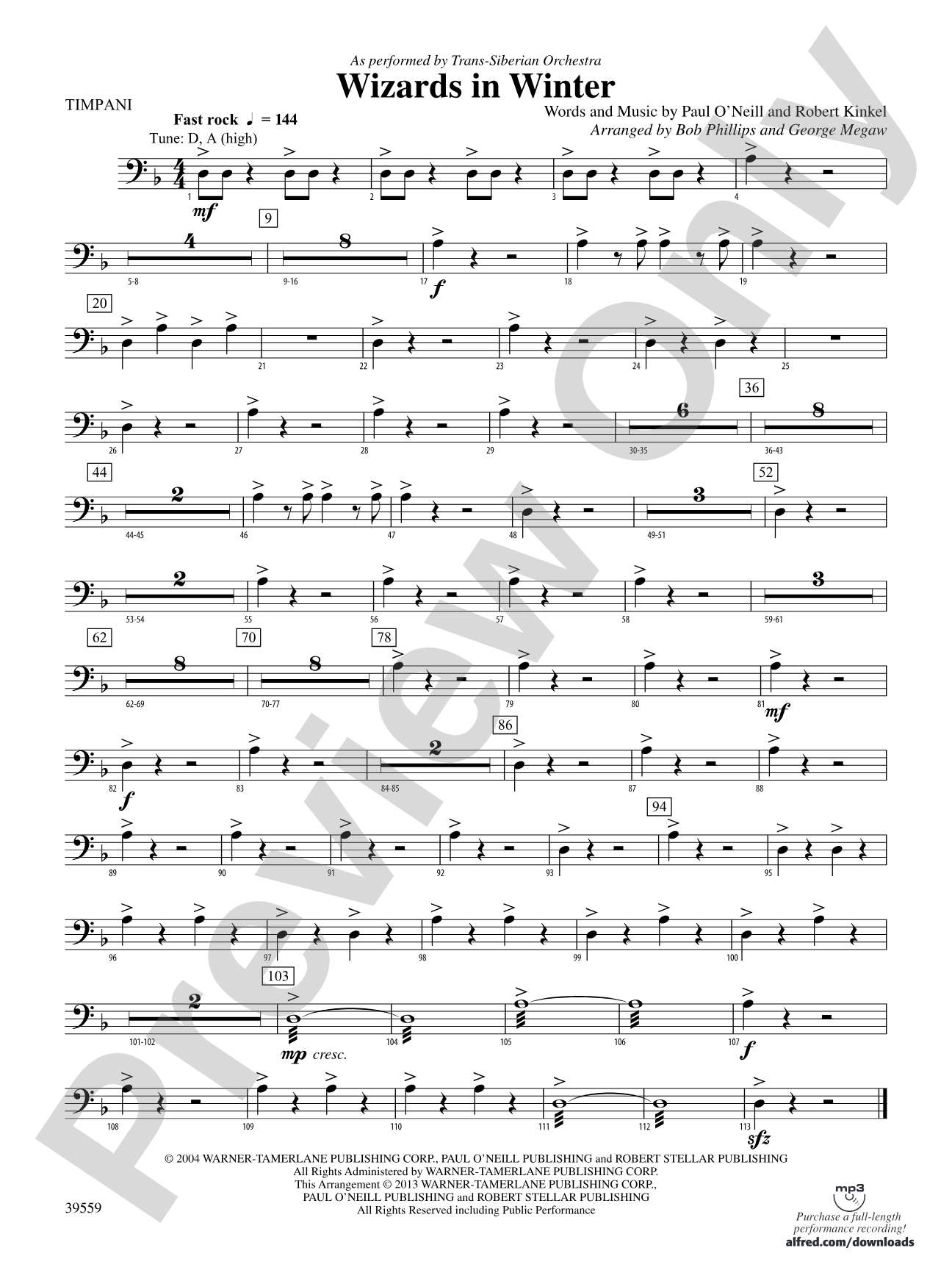 Wizards in Winter: Timpani