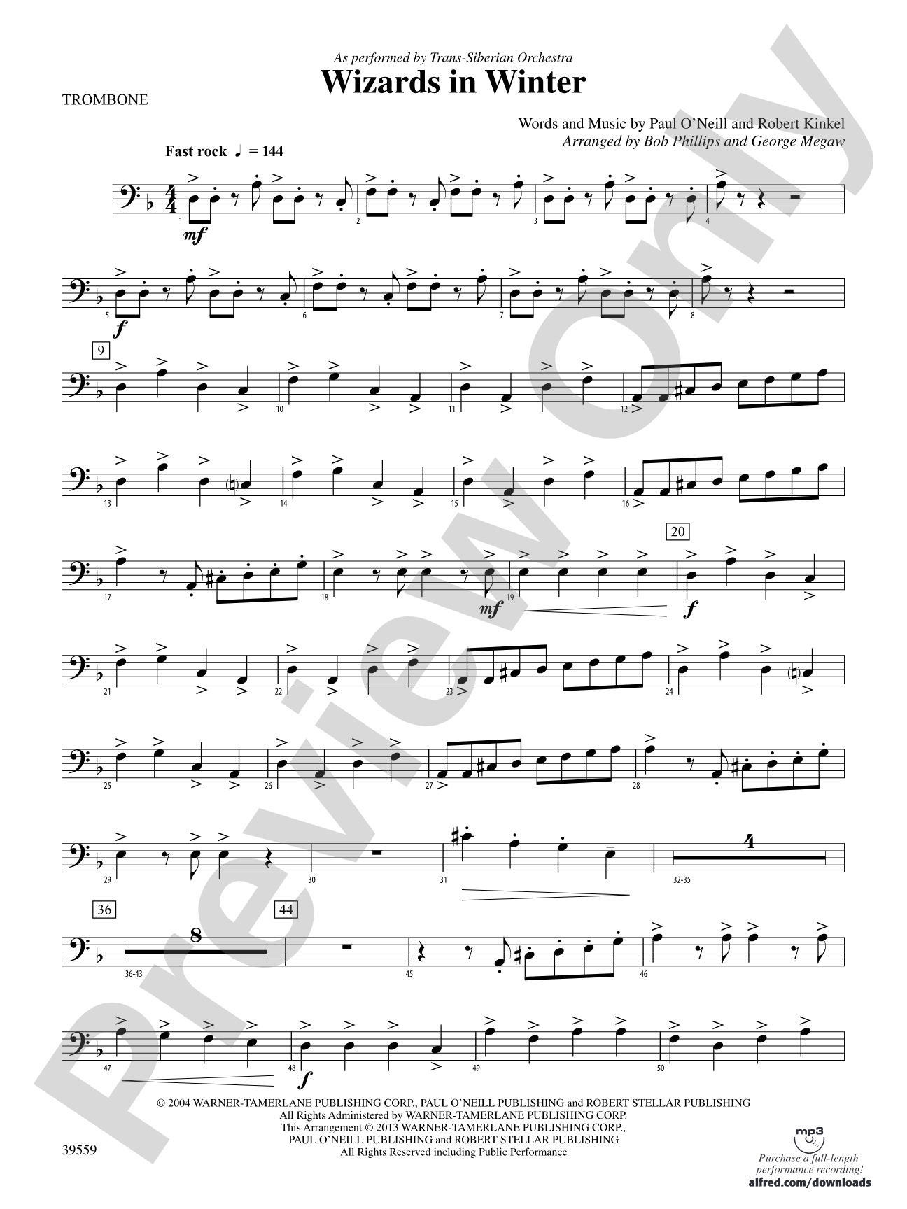 Wizards in Winter: 1st Trombone
