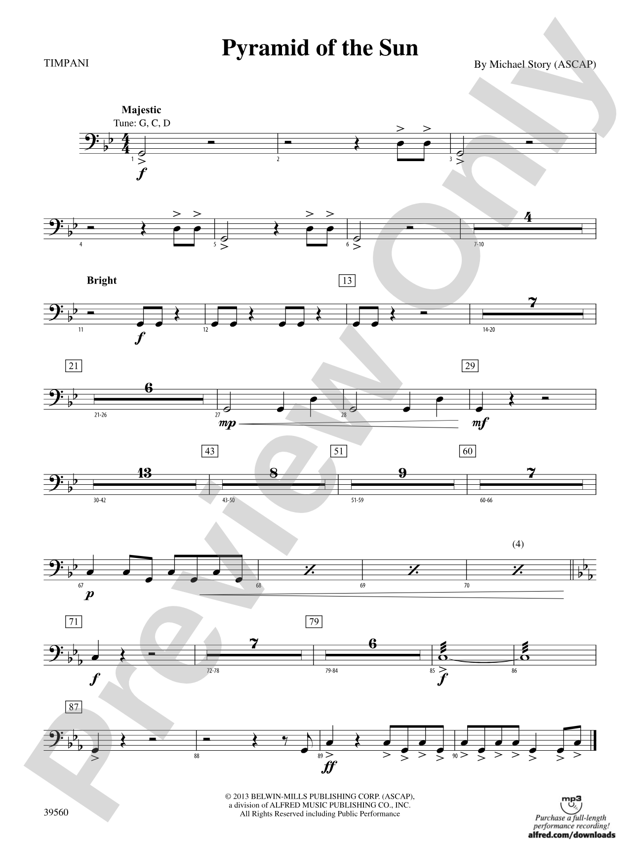 Pyramid of the Sun: Timpani