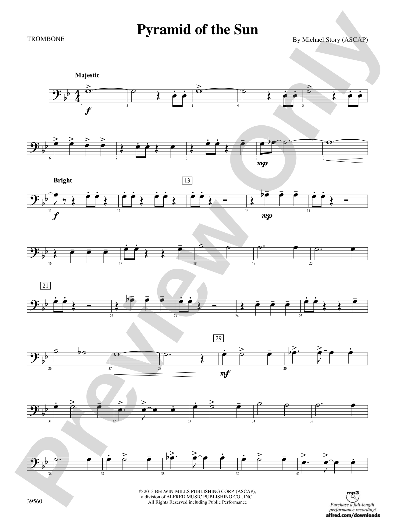 Pyramid of the Sun: 1st Trombone