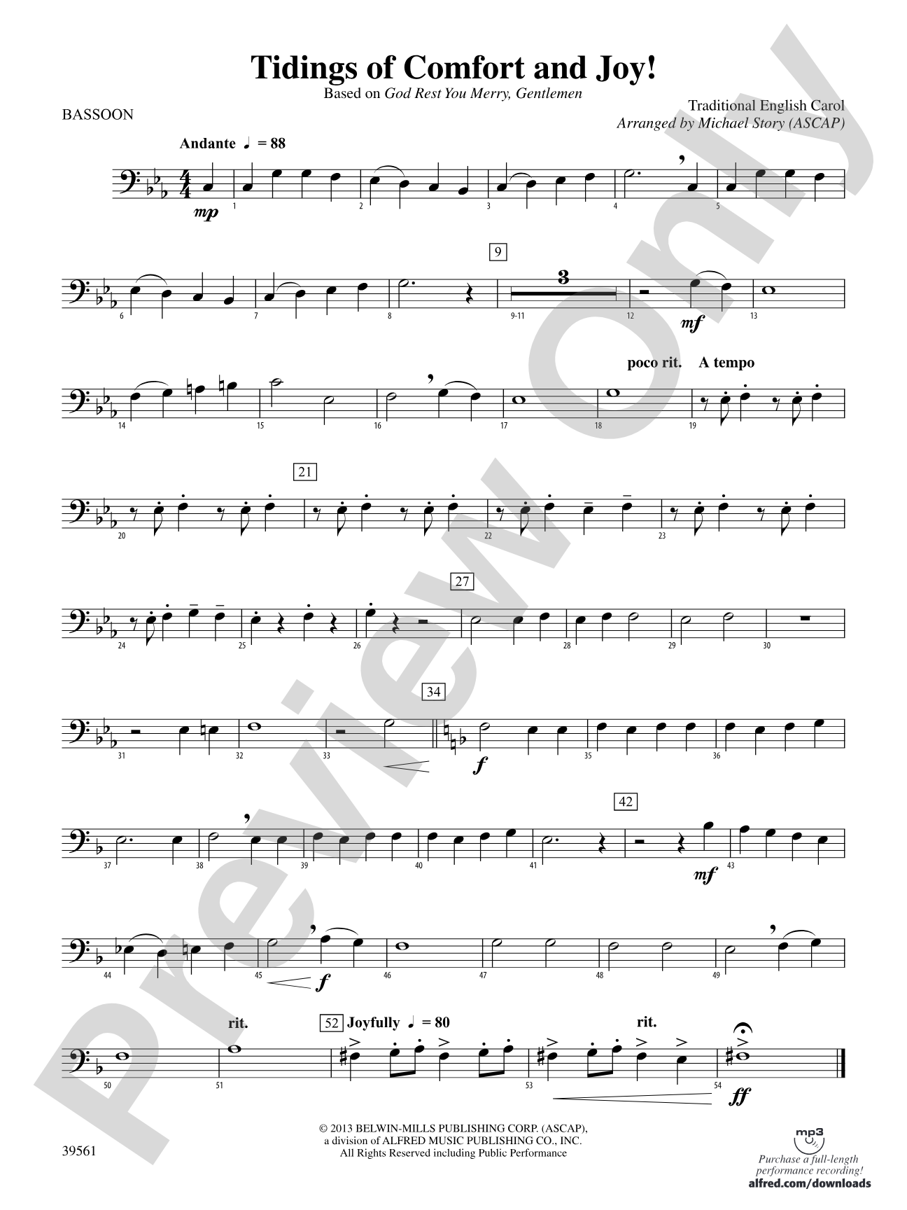 Tidings of Comfort and Joy!: Bassoon