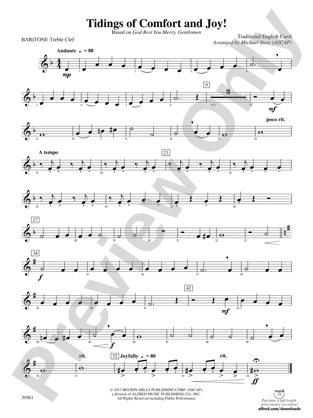 Tidings of Comfort and Joy!: Baritone T.C.