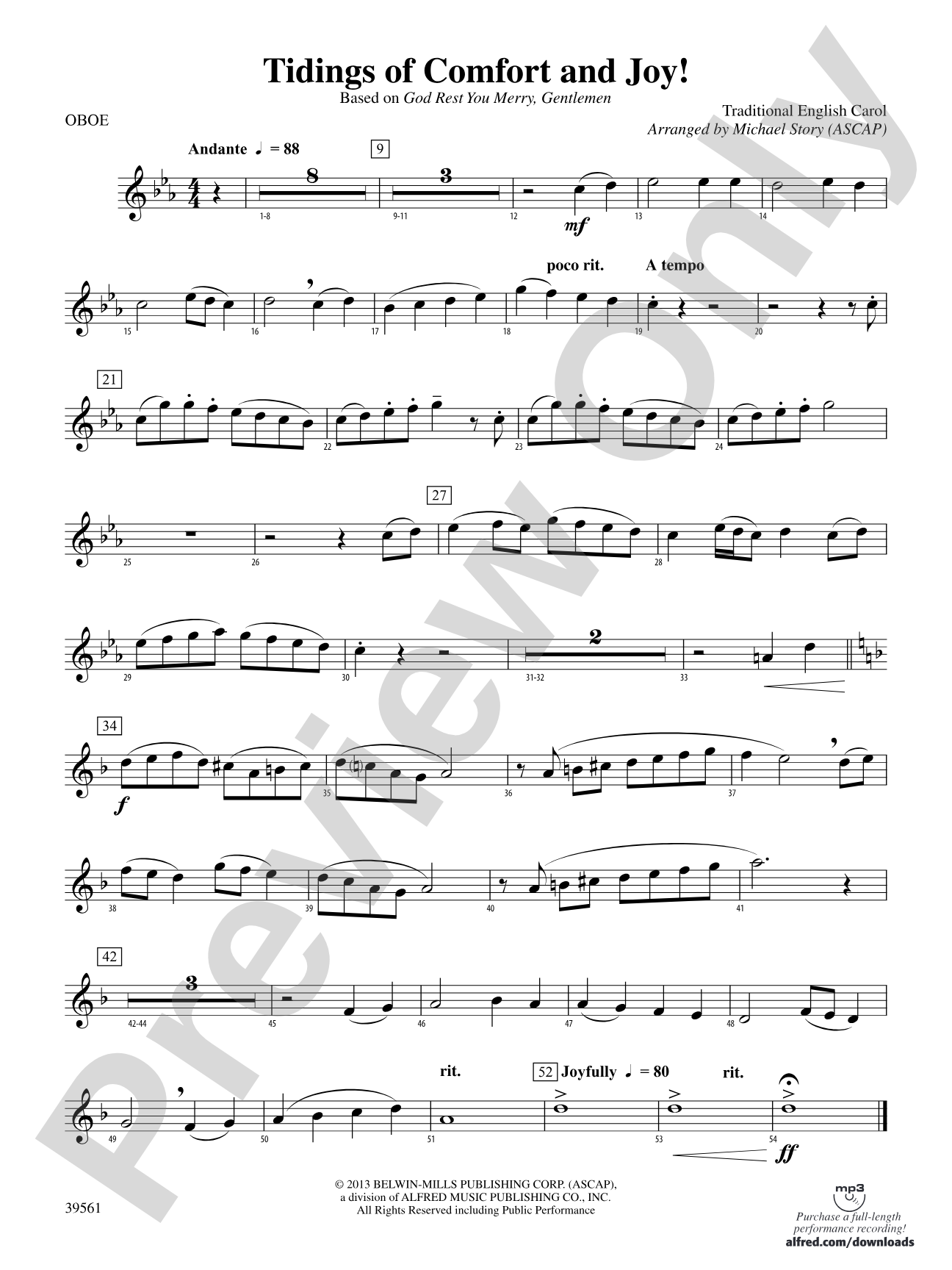 Tidings of Comfort and Joy!: Oboe