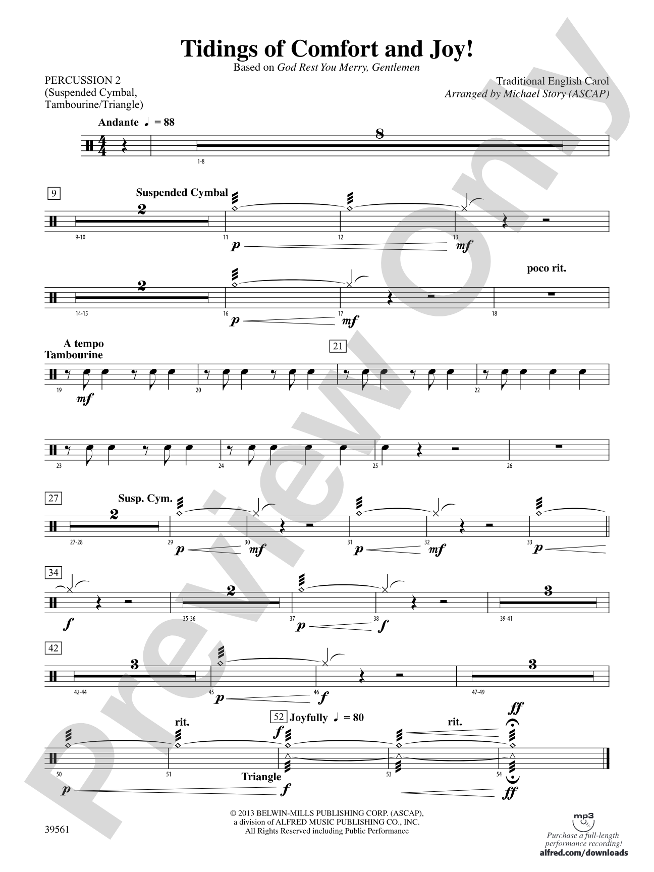 Tidings of Comfort and Joy!: 2nd Percussion