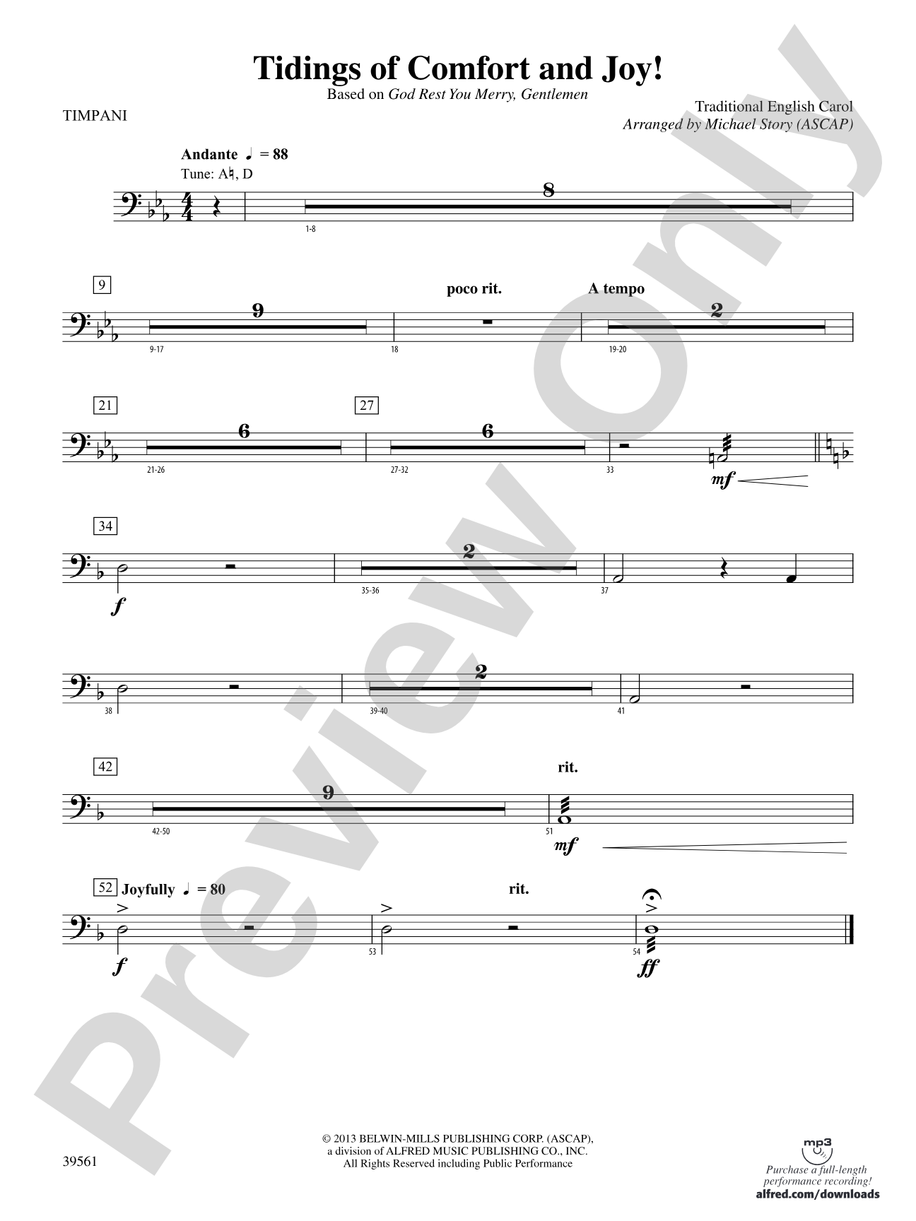 Tidings of Comfort and Joy!: Timpani
