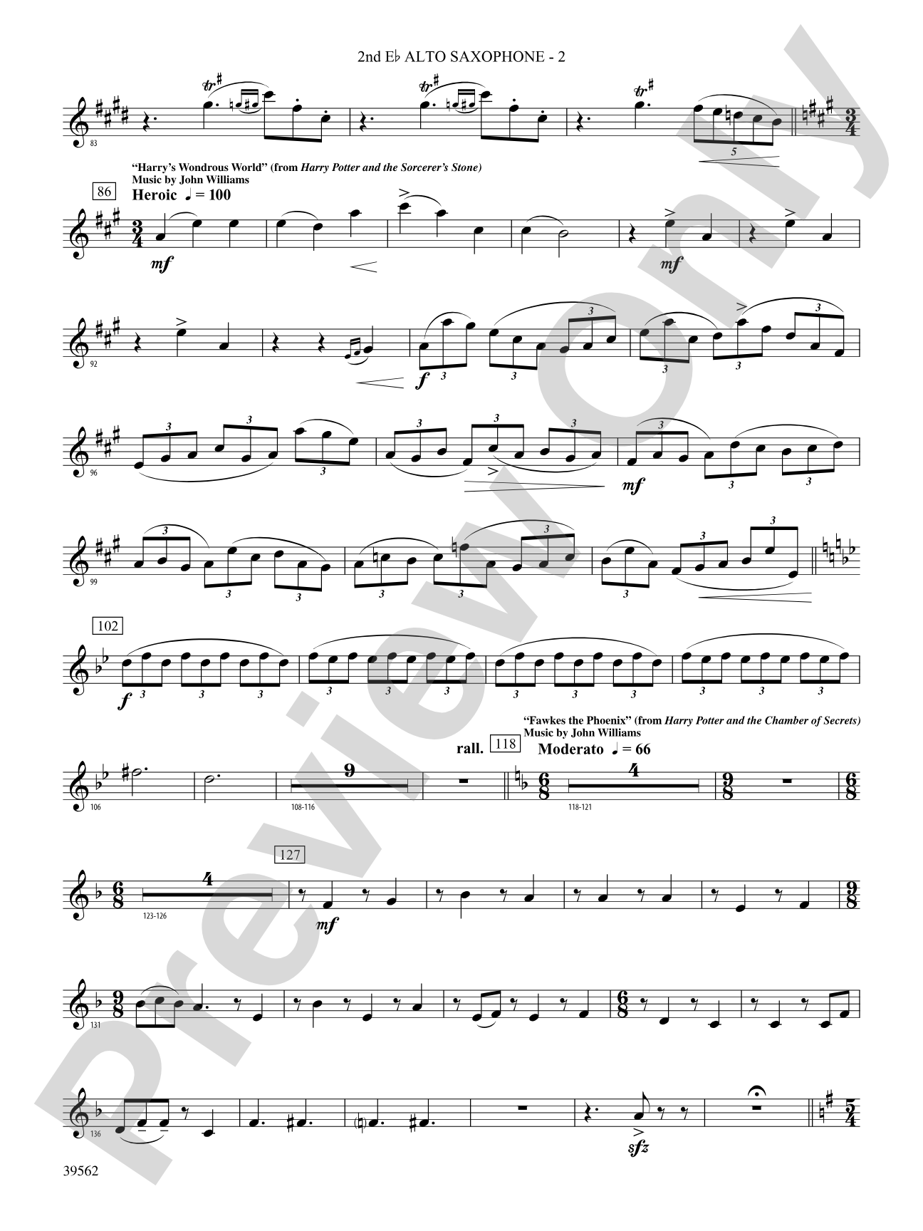 The Complete Harry Potter: 2nd E-flat Alto Saxophone