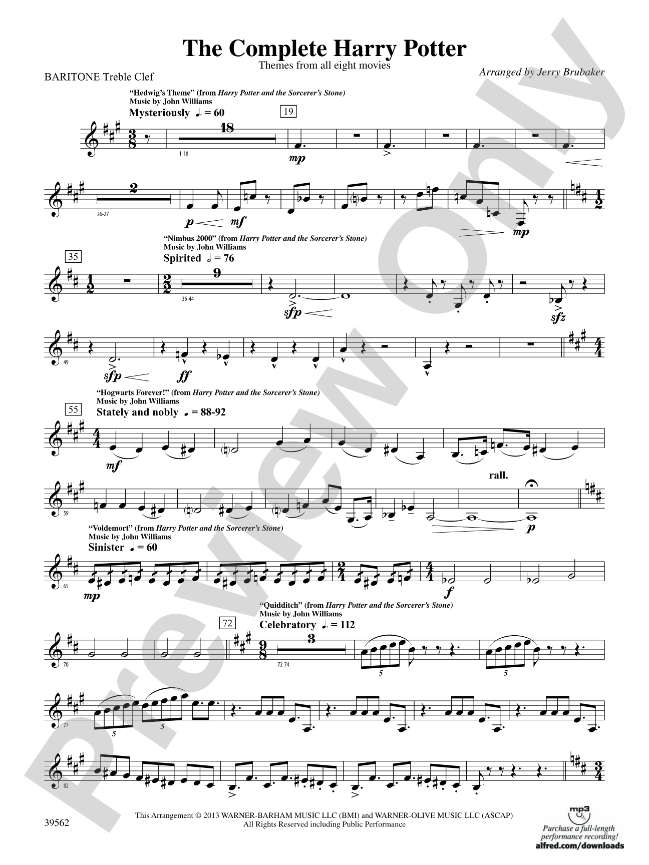 The Complete Harry Potter: Baritone T.C.