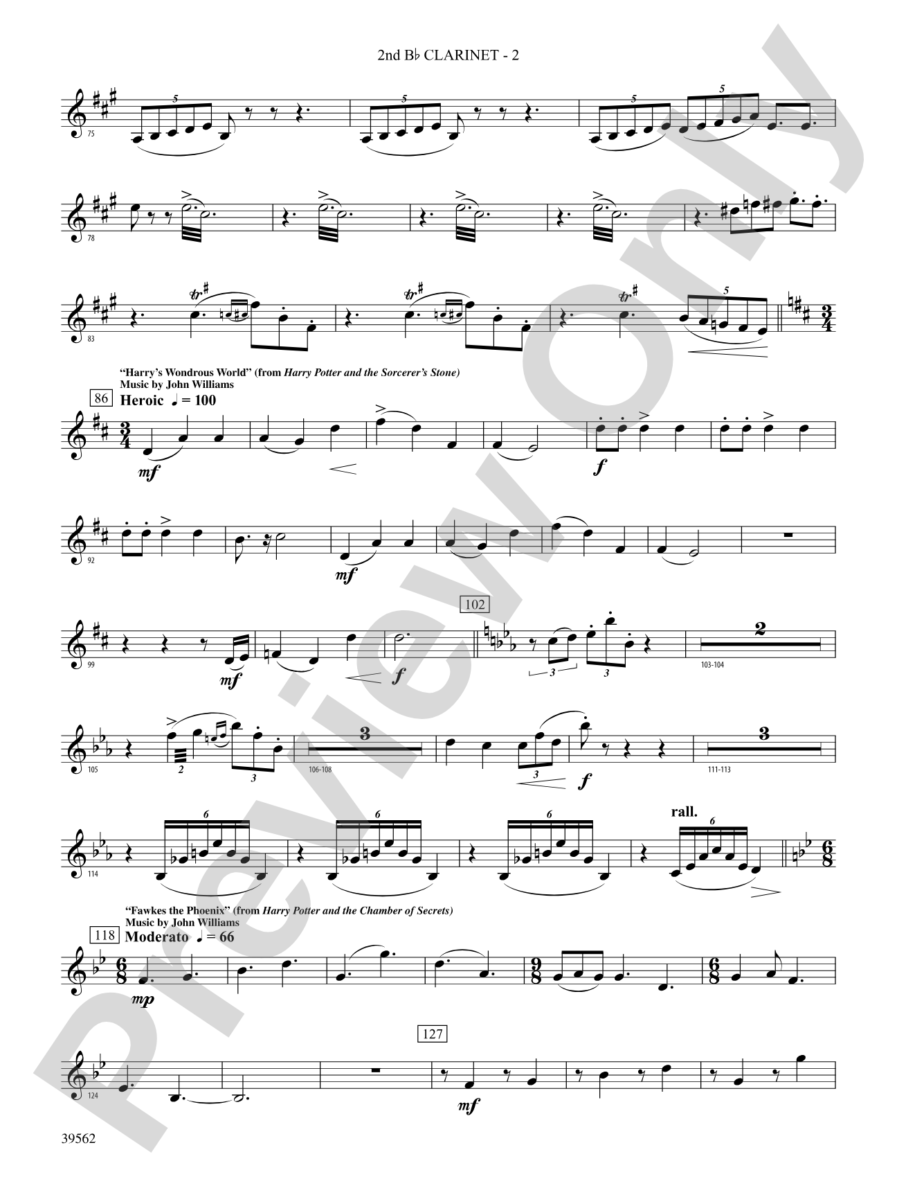 The Complete Harry Potter: 2nd B-flat Clarinet
