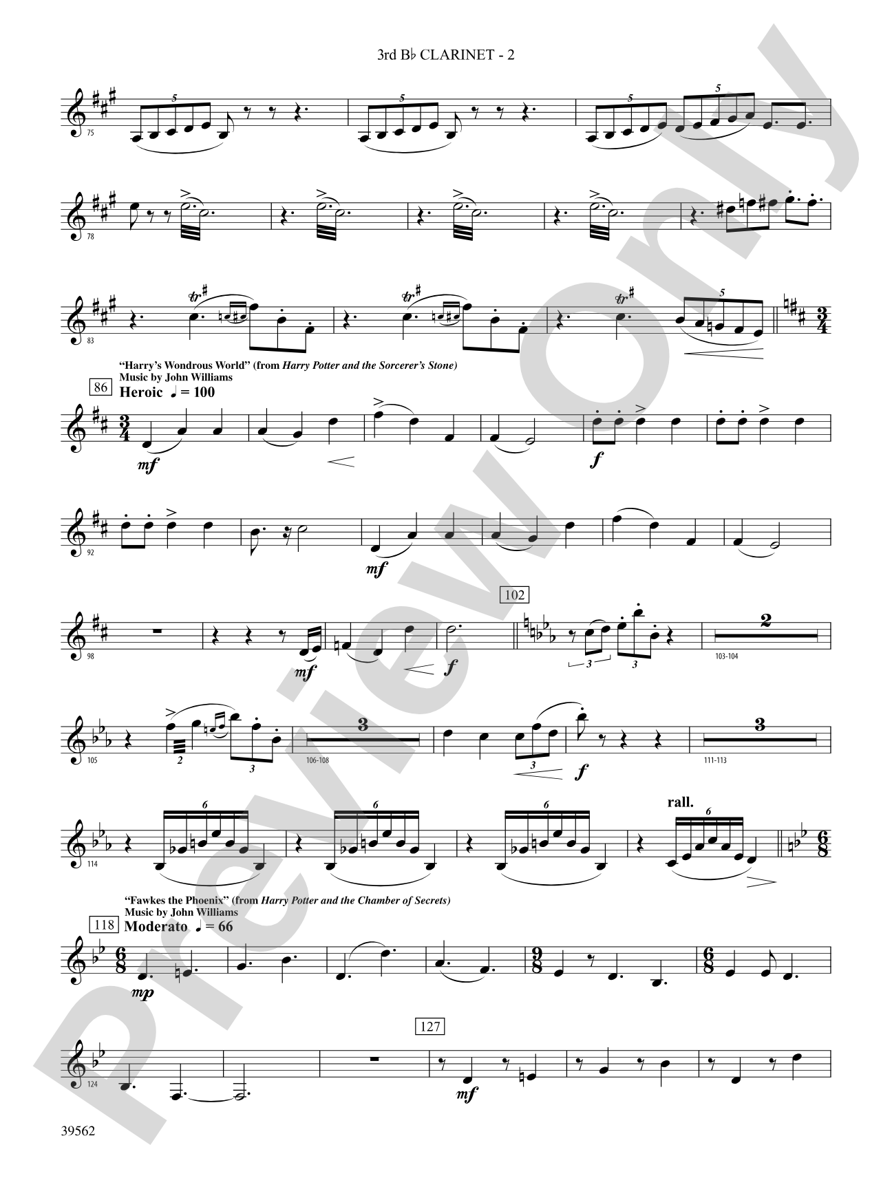 The Complete Harry Potter: 3rd B-flat Clarinet