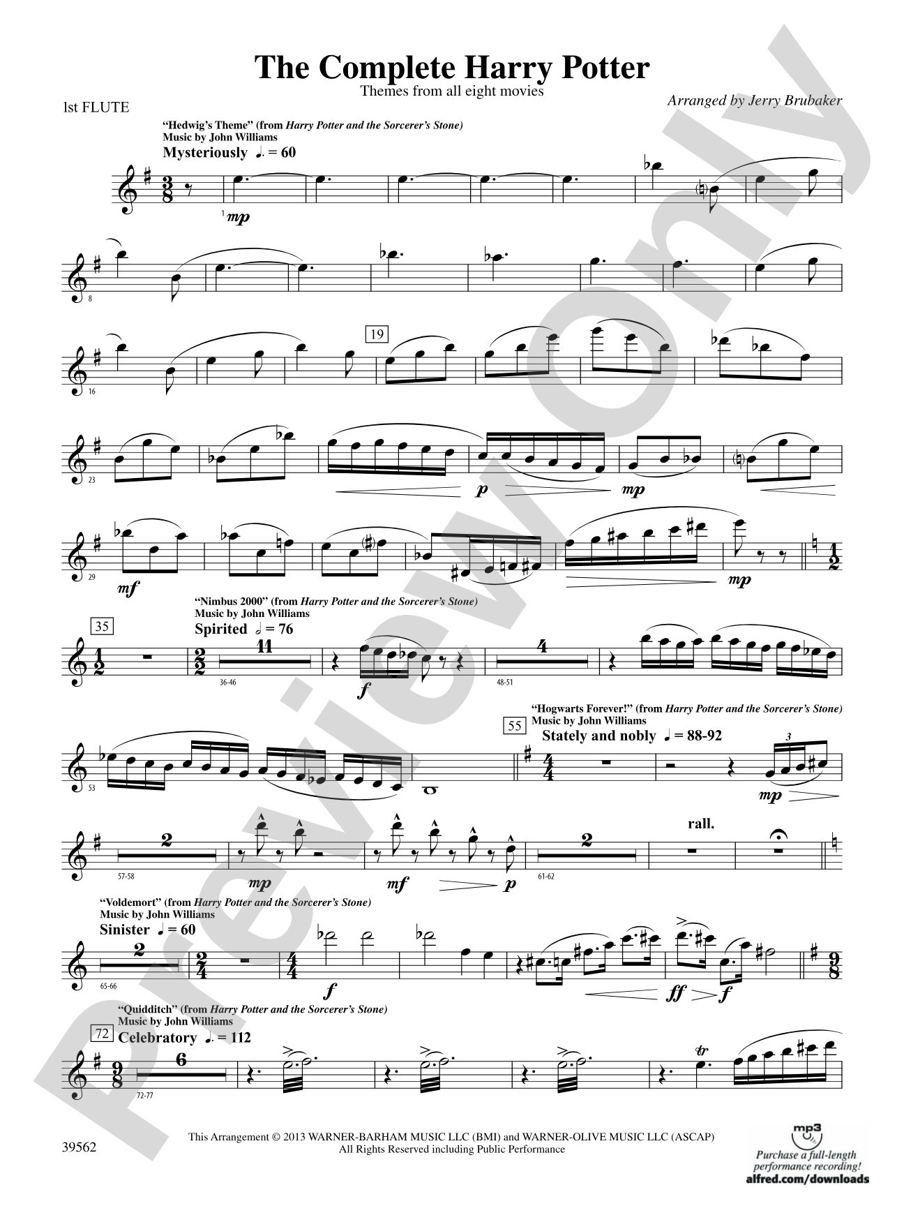 The Complete Harry Potter: Flute