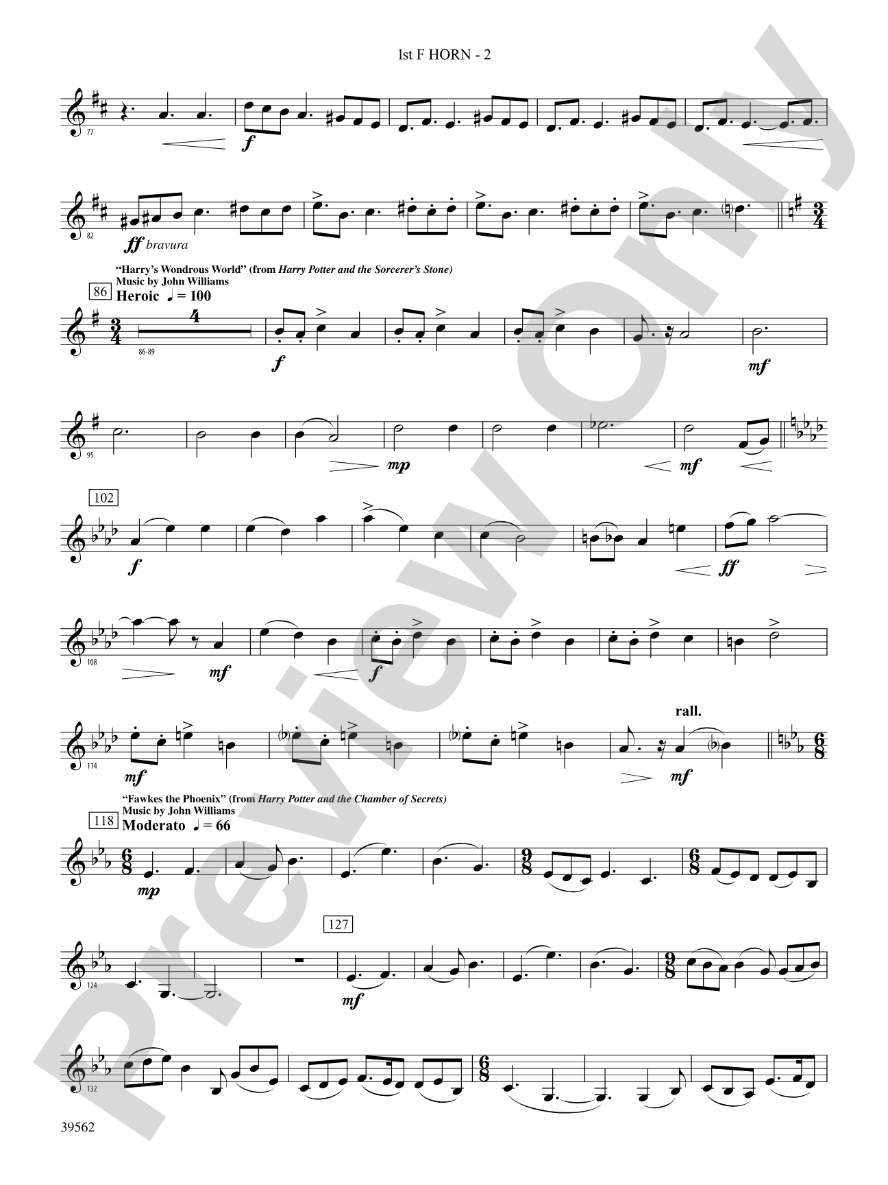 The Complete Harry Potter: 1st F Horn