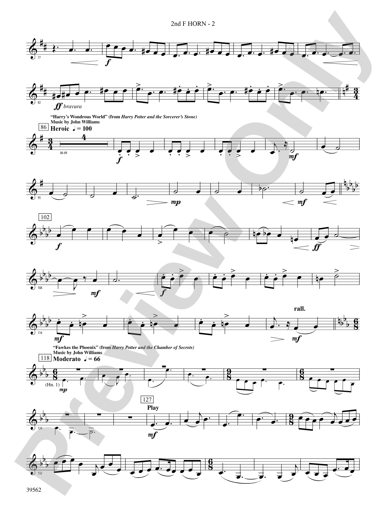 The Complete Harry Potter: 2nd F Horn