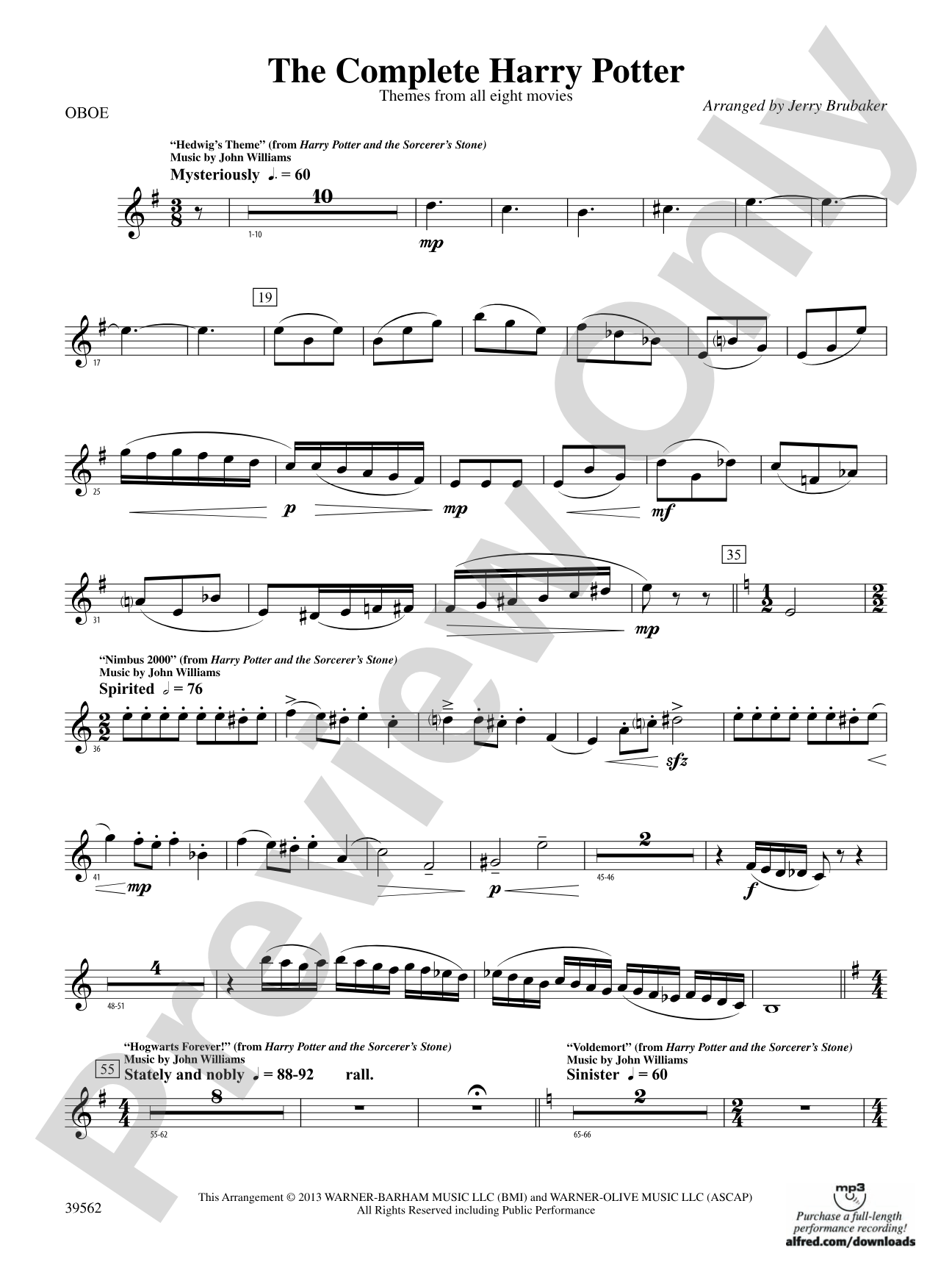 The Complete Harry Potter: Oboe